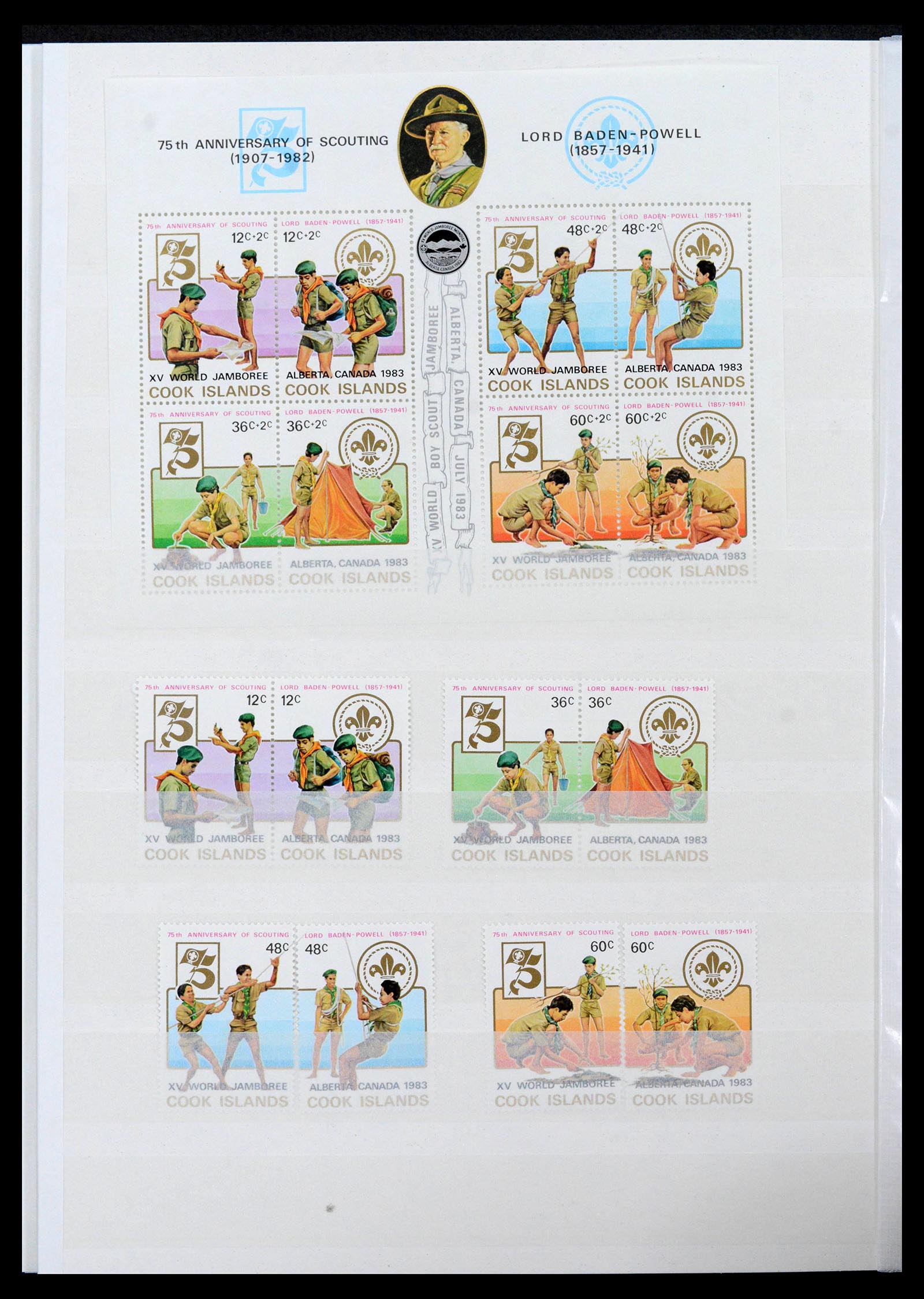 38806 0040 - Postzegelverzameling 38806 Motief scouting 1925-2007.