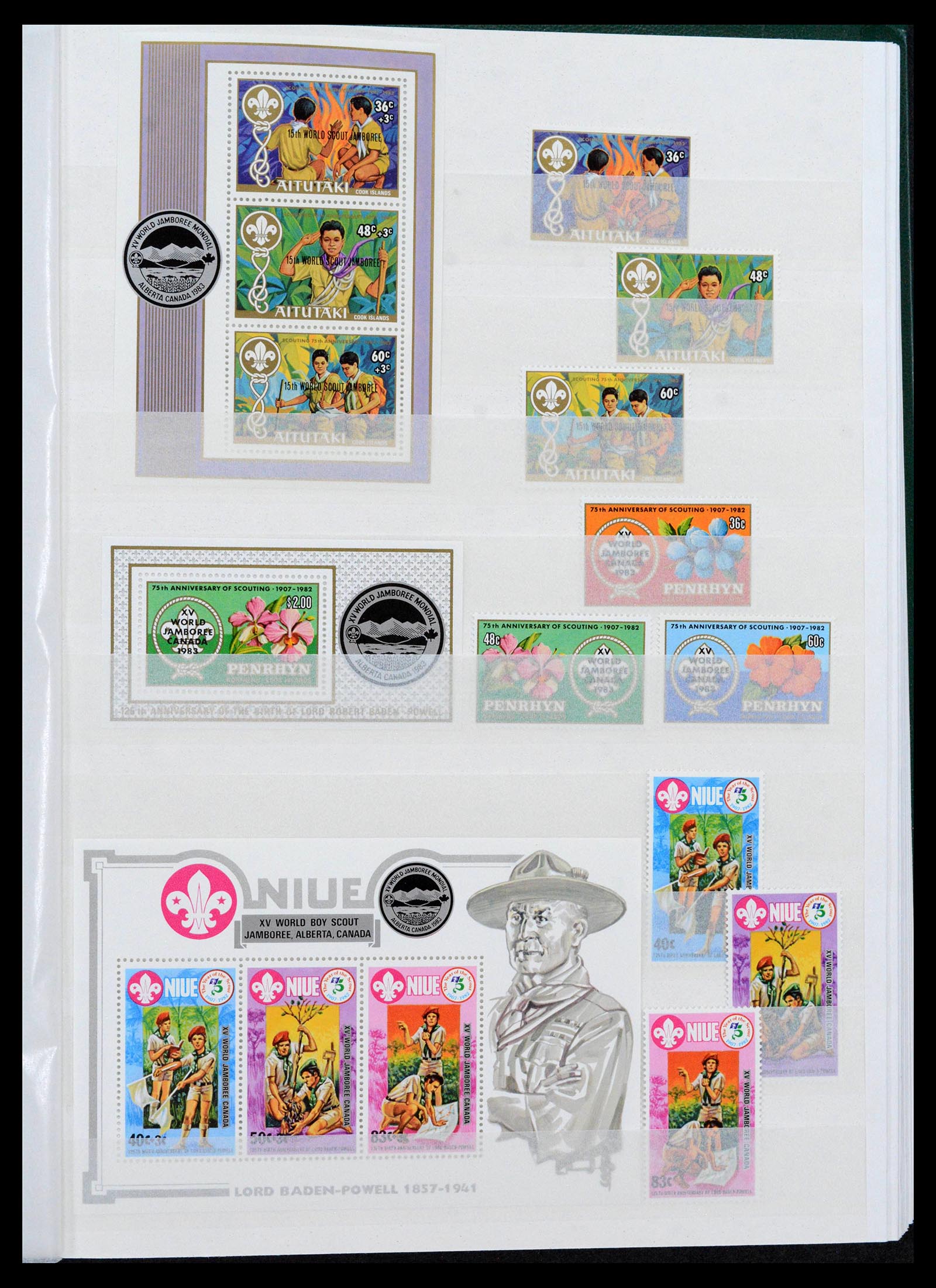 38806 0041 - Postzegelverzameling 38806 Motief scouting 1925-2007.