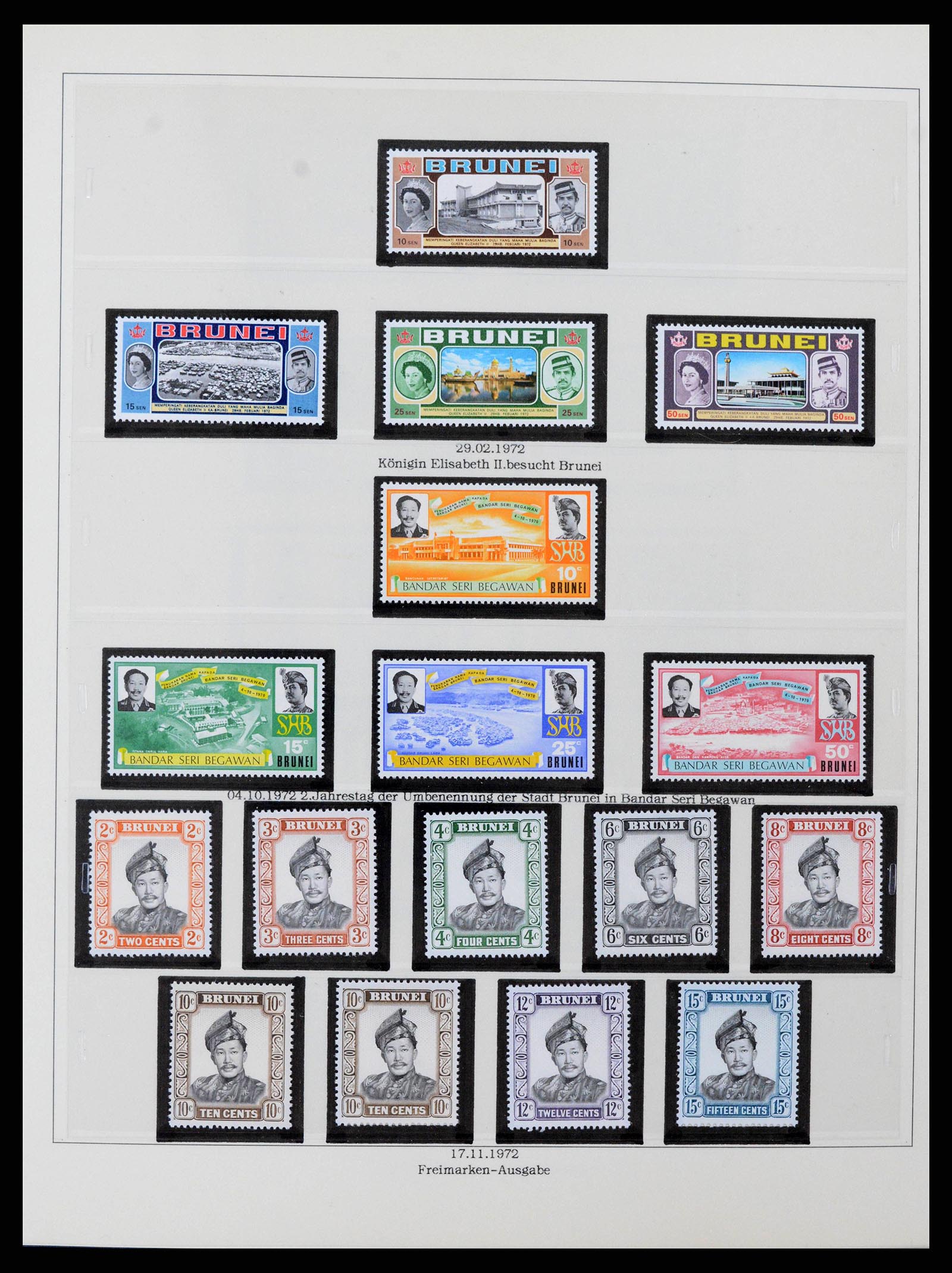 38808 0012 - Postzegelverzameling 38808 Brunei 1895-1989.