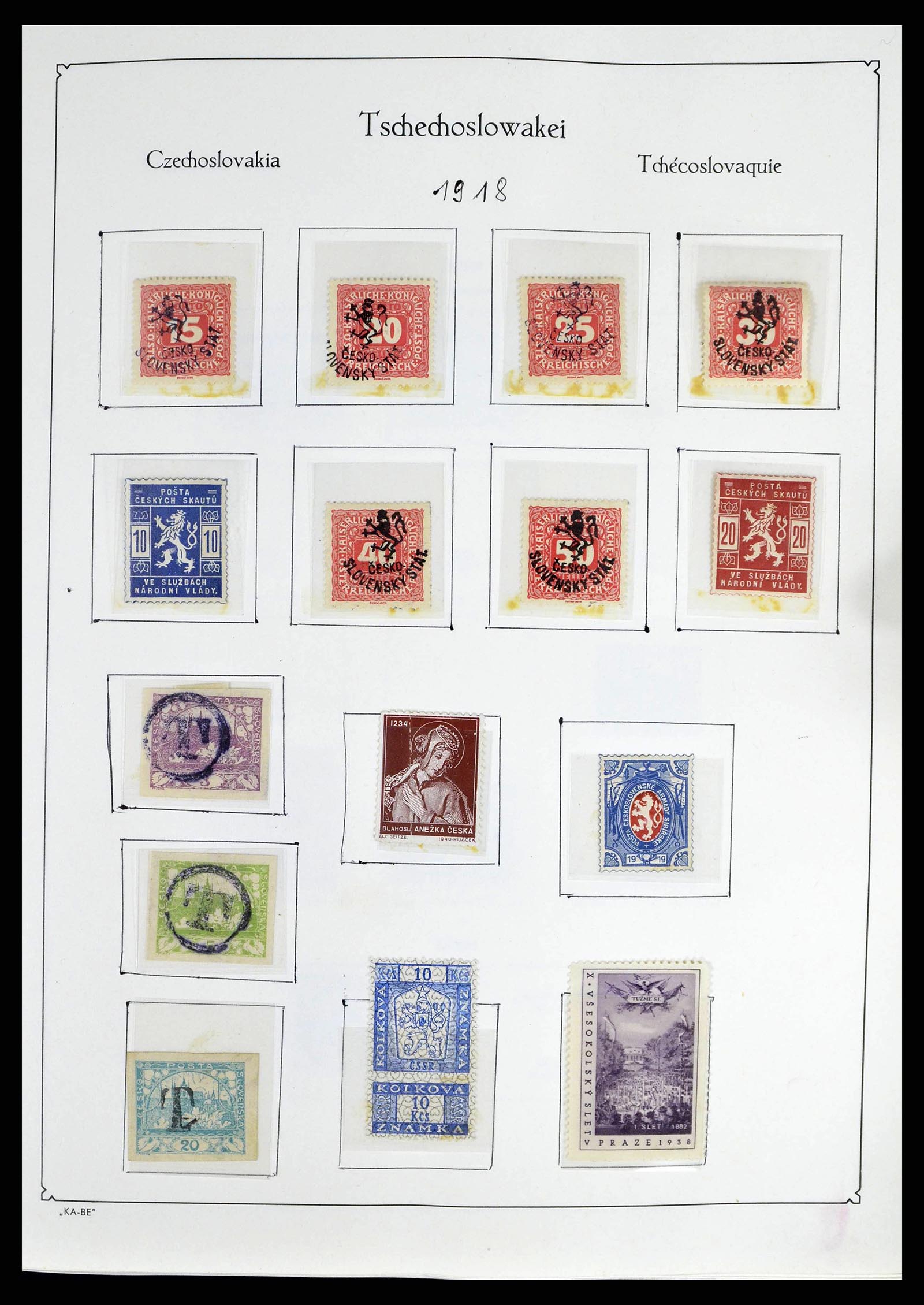 38812 0001 - Postzegelverzameling 38812 Tsjechoslowakije 1918-1990.