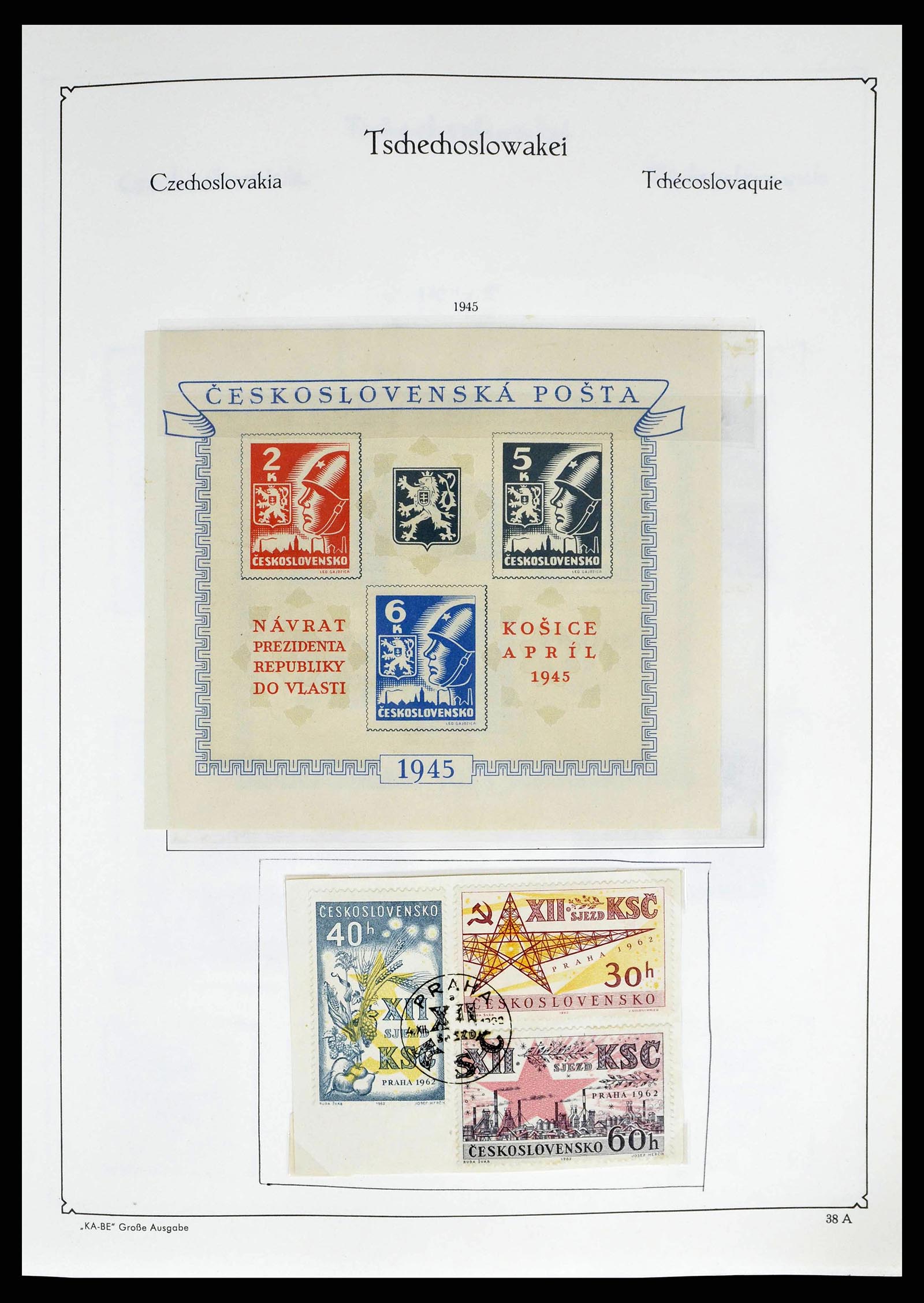 38812 0060 - Postzegelverzameling 38812 Tsjechoslowakije 1918-1990.
