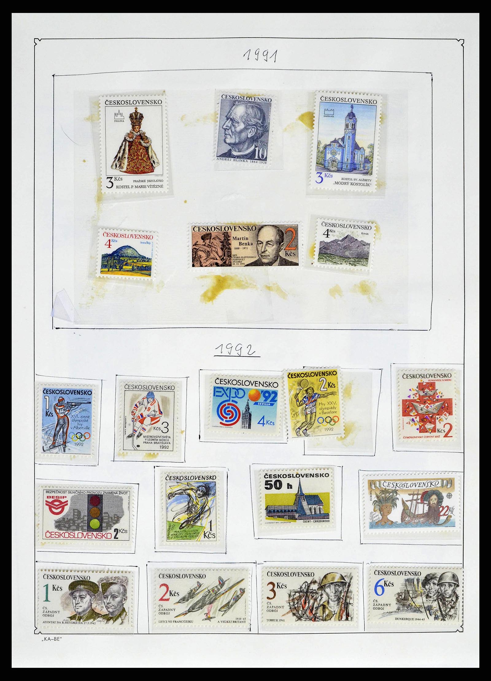 38812 0361 - Postzegelverzameling 38812 Tsjechoslowakije 1918-1990.