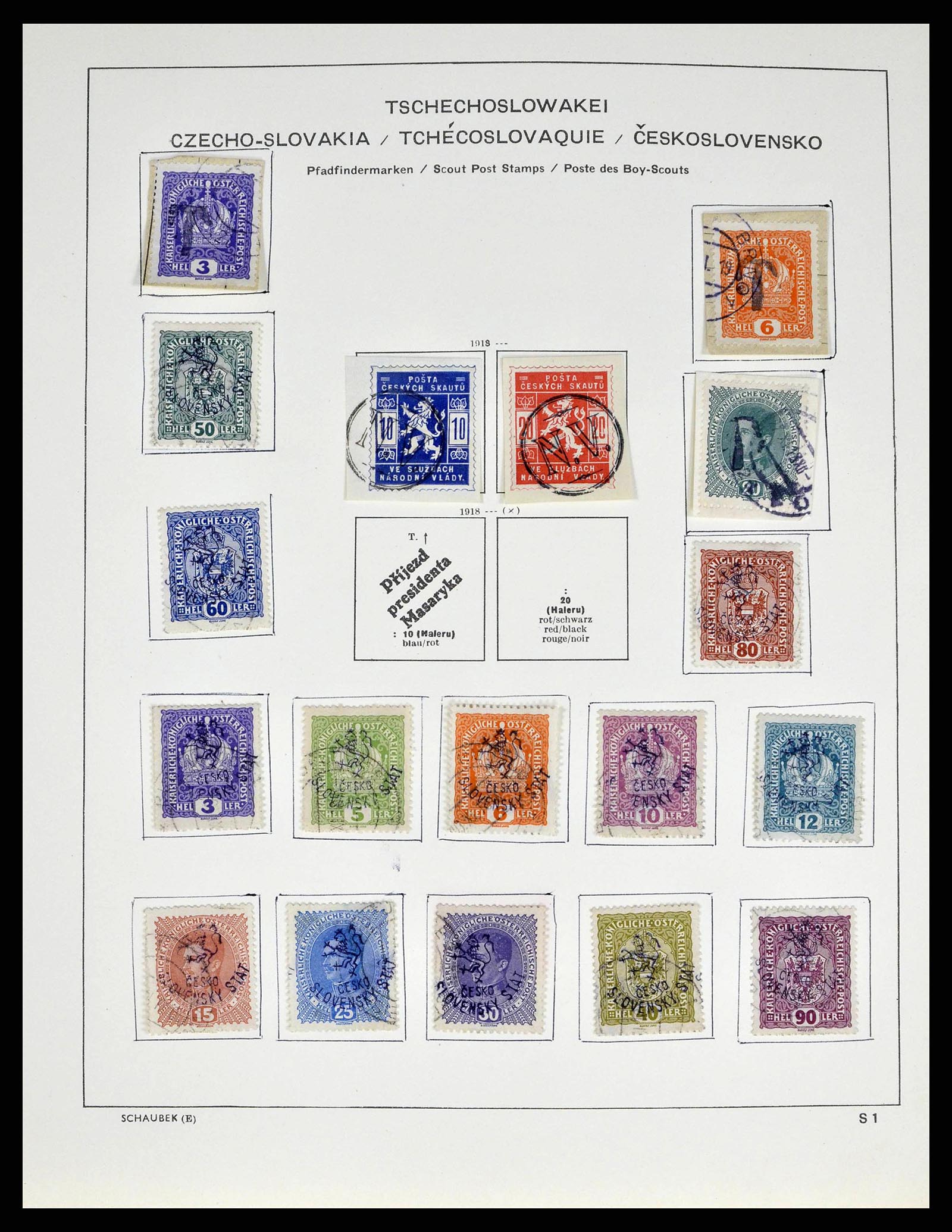 38813 0001 - Postzegelverzameling 38813 Tsjechoslowakije 1918-1971.