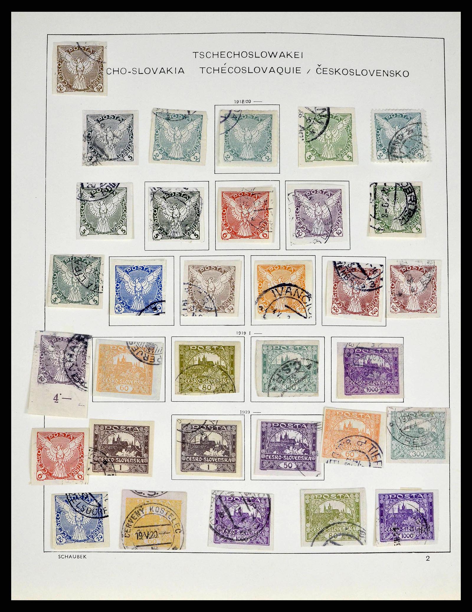 38813 0003 - Postzegelverzameling 38813 Tsjechoslowakije 1918-1971.