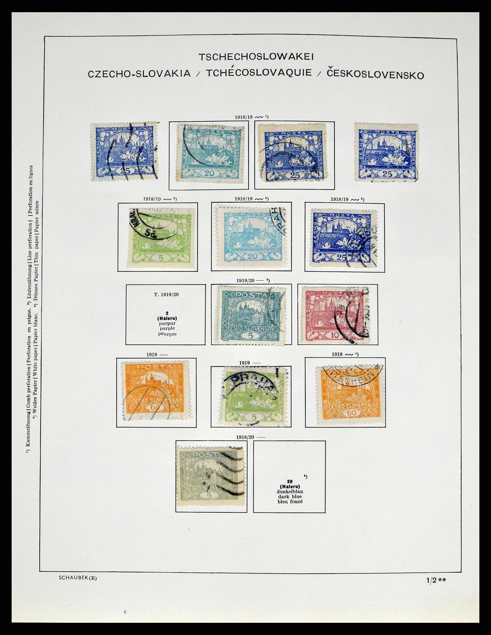 38813 0004 - Postzegelverzameling 38813 Tsjechoslowakije 1918-1971.