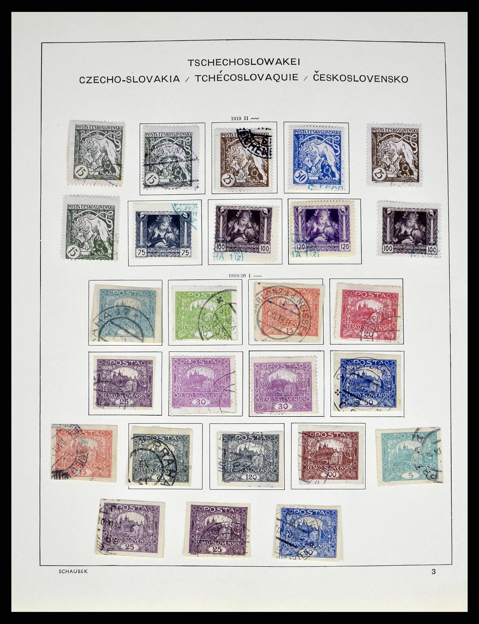 38813 0005 - Postzegelverzameling 38813 Tsjechoslowakije 1918-1971.