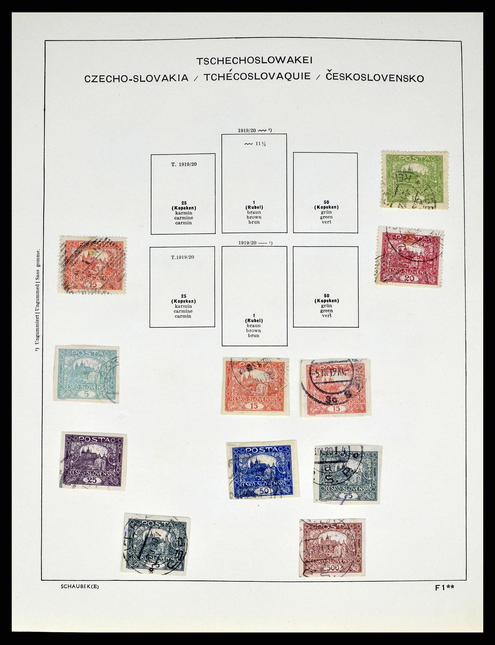38813 0008 - Postzegelverzameling 38813 Tsjechoslowakije 1918-1971.