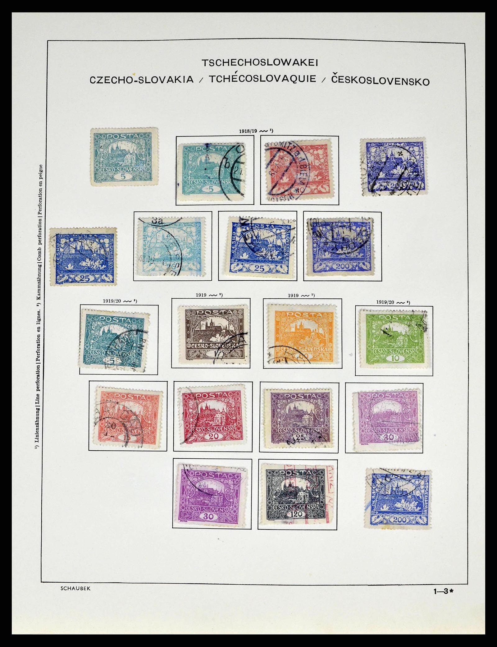 38813 0009 - Postzegelverzameling 38813 Tsjechoslowakije 1918-1971.