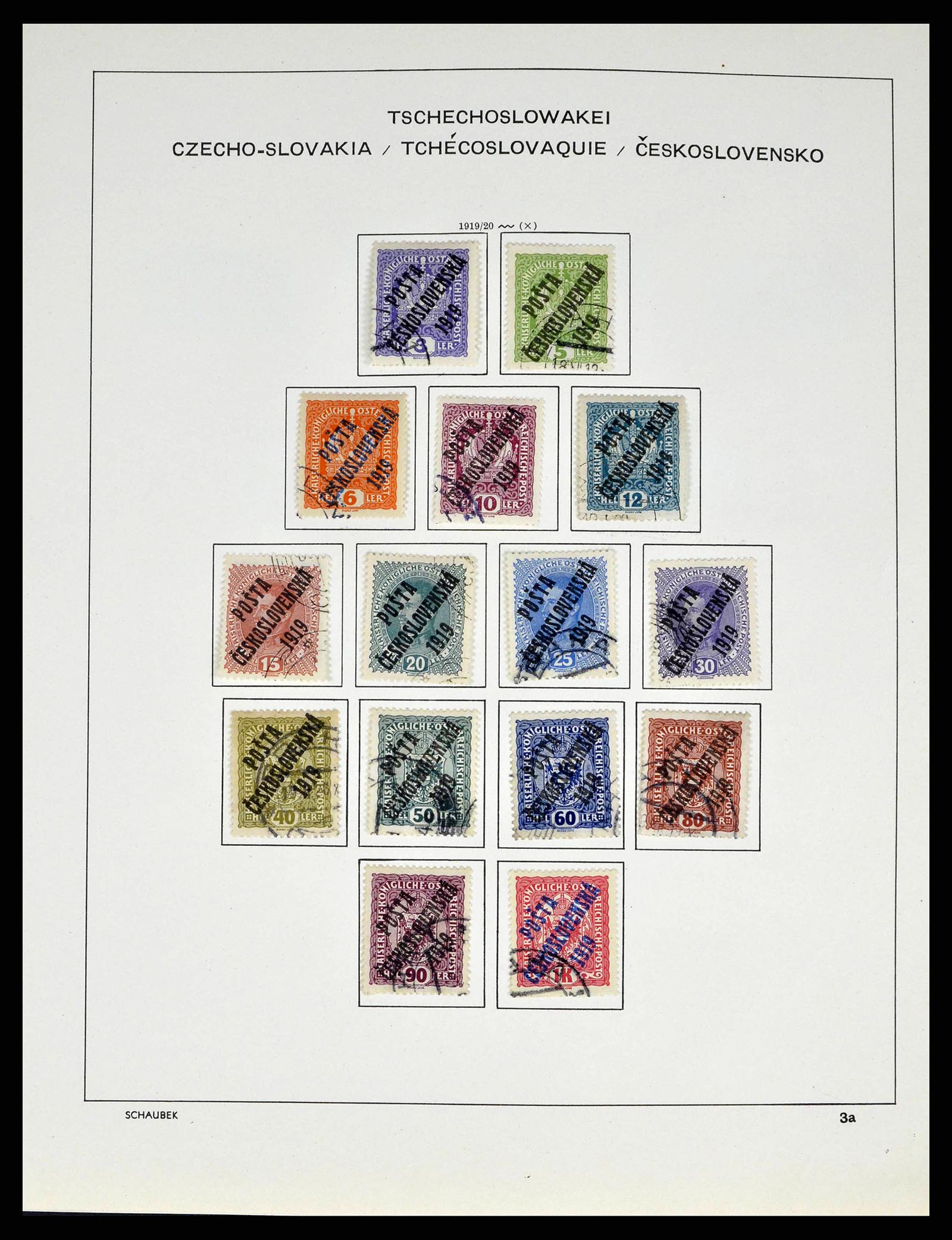 38813 0012 - Postzegelverzameling 38813 Tsjechoslowakije 1918-1971.