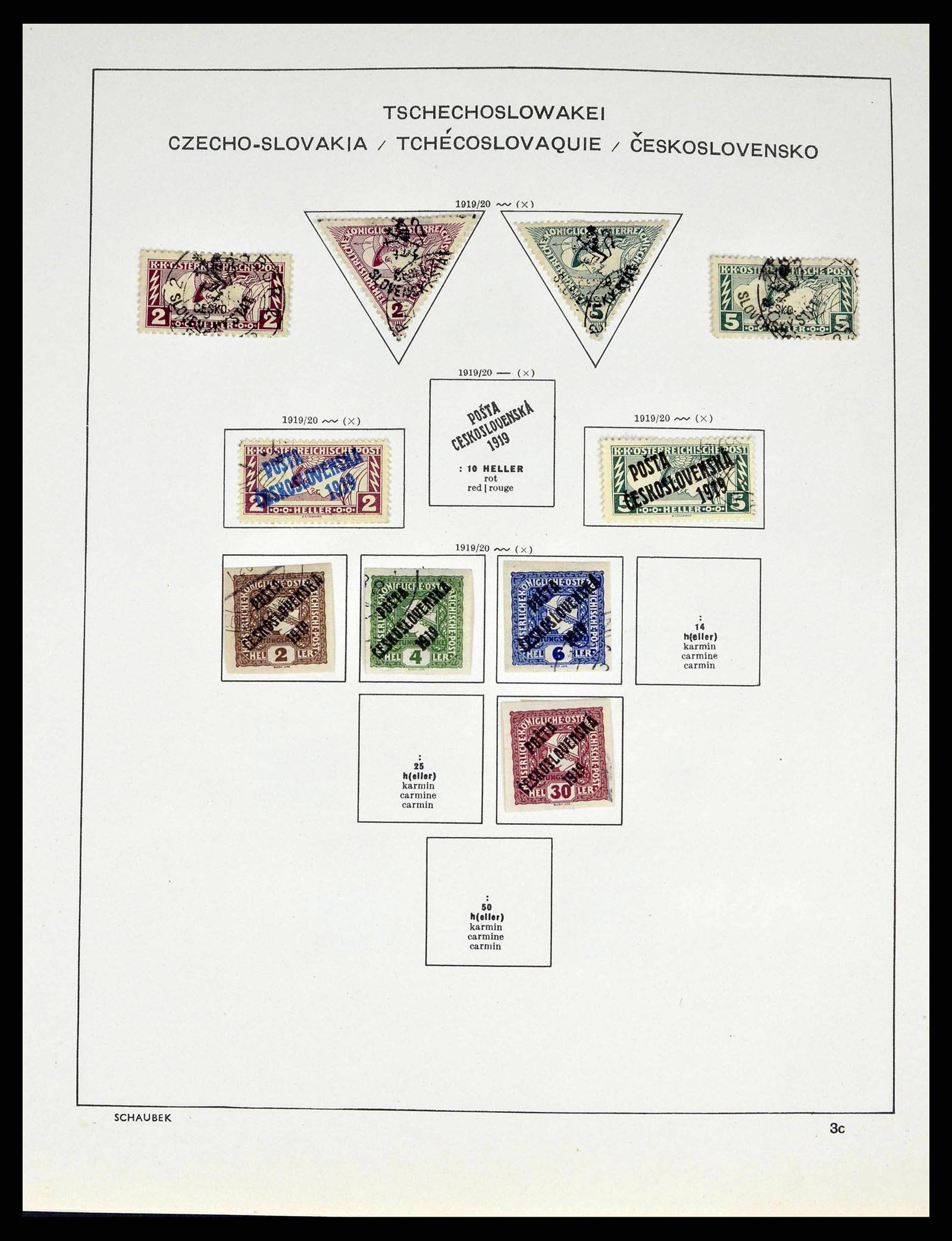 38813 0013 - Postzegelverzameling 38813 Tsjechoslowakije 1918-1971.