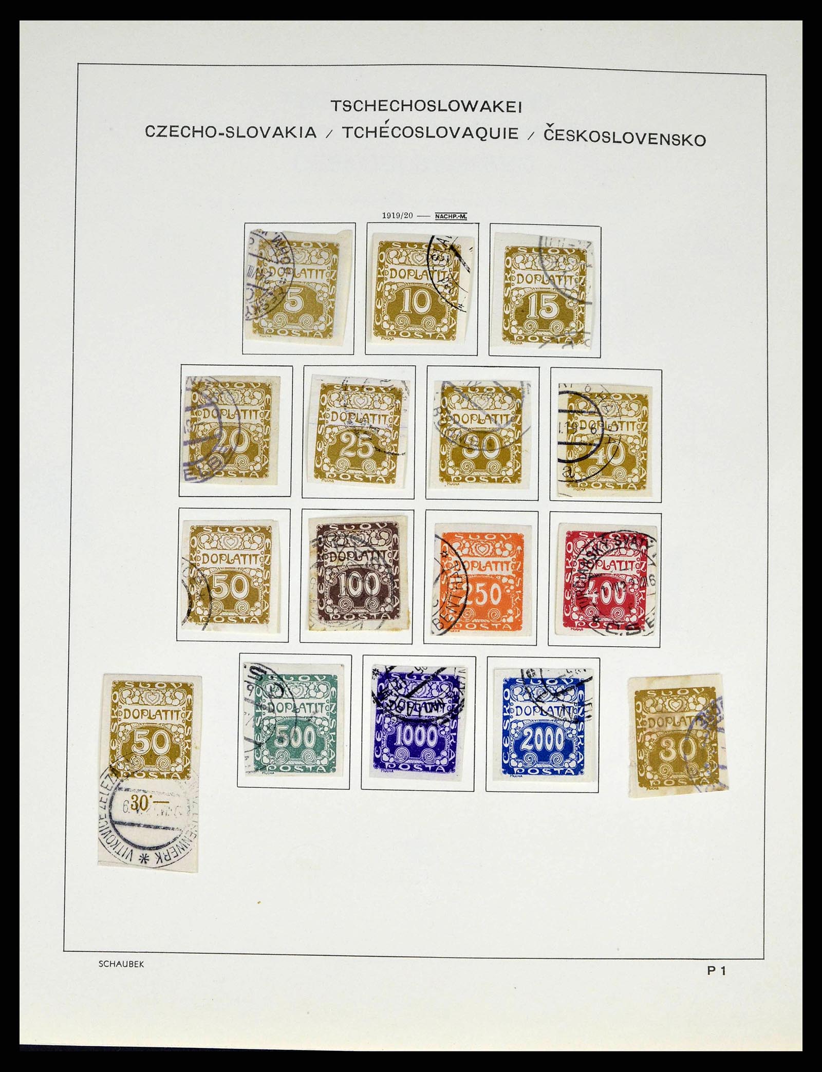 38813 0015 - Postzegelverzameling 38813 Tsjechoslowakije 1918-1971.