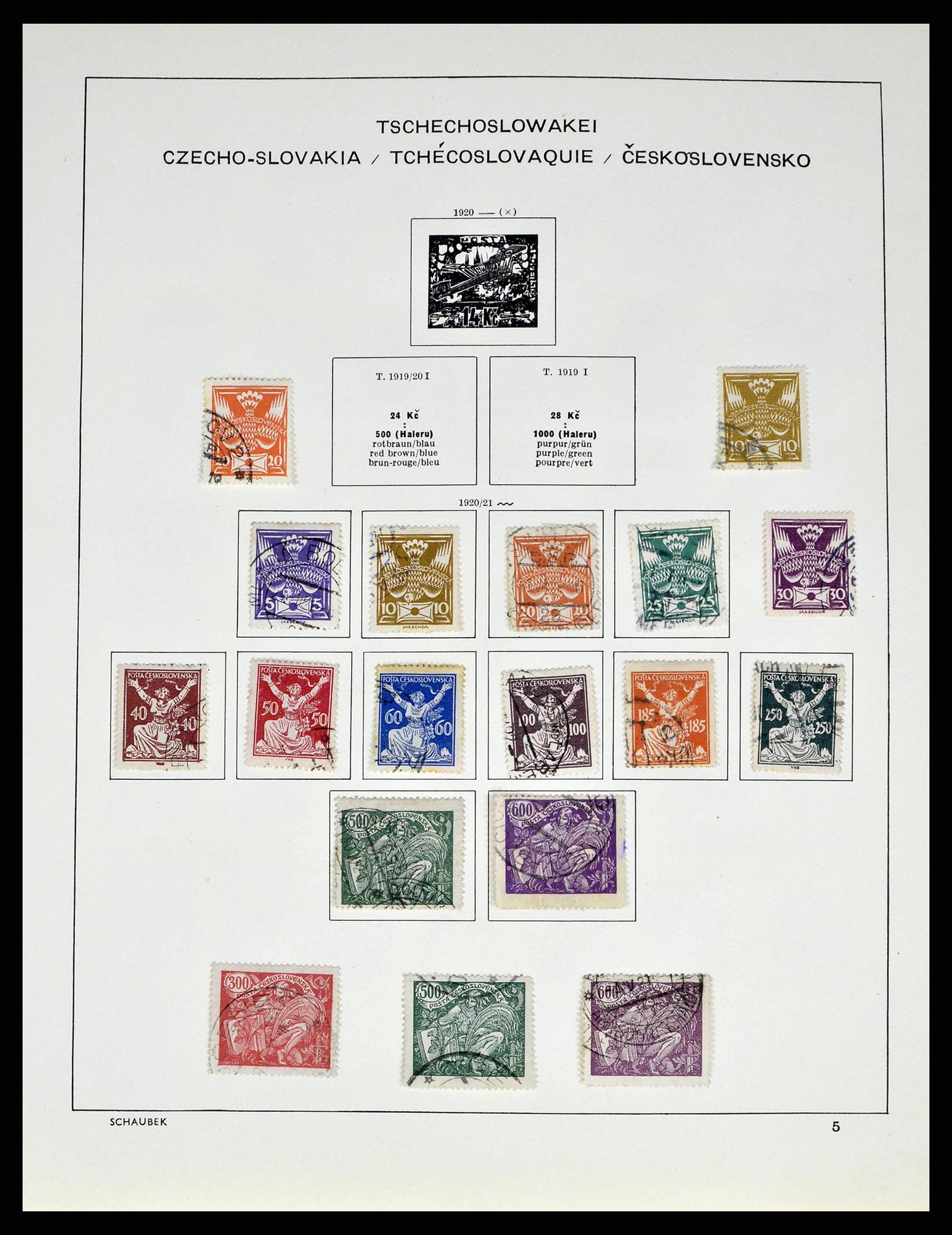 38813 0021 - Postzegelverzameling 38813 Tsjechoslowakije 1918-1971.