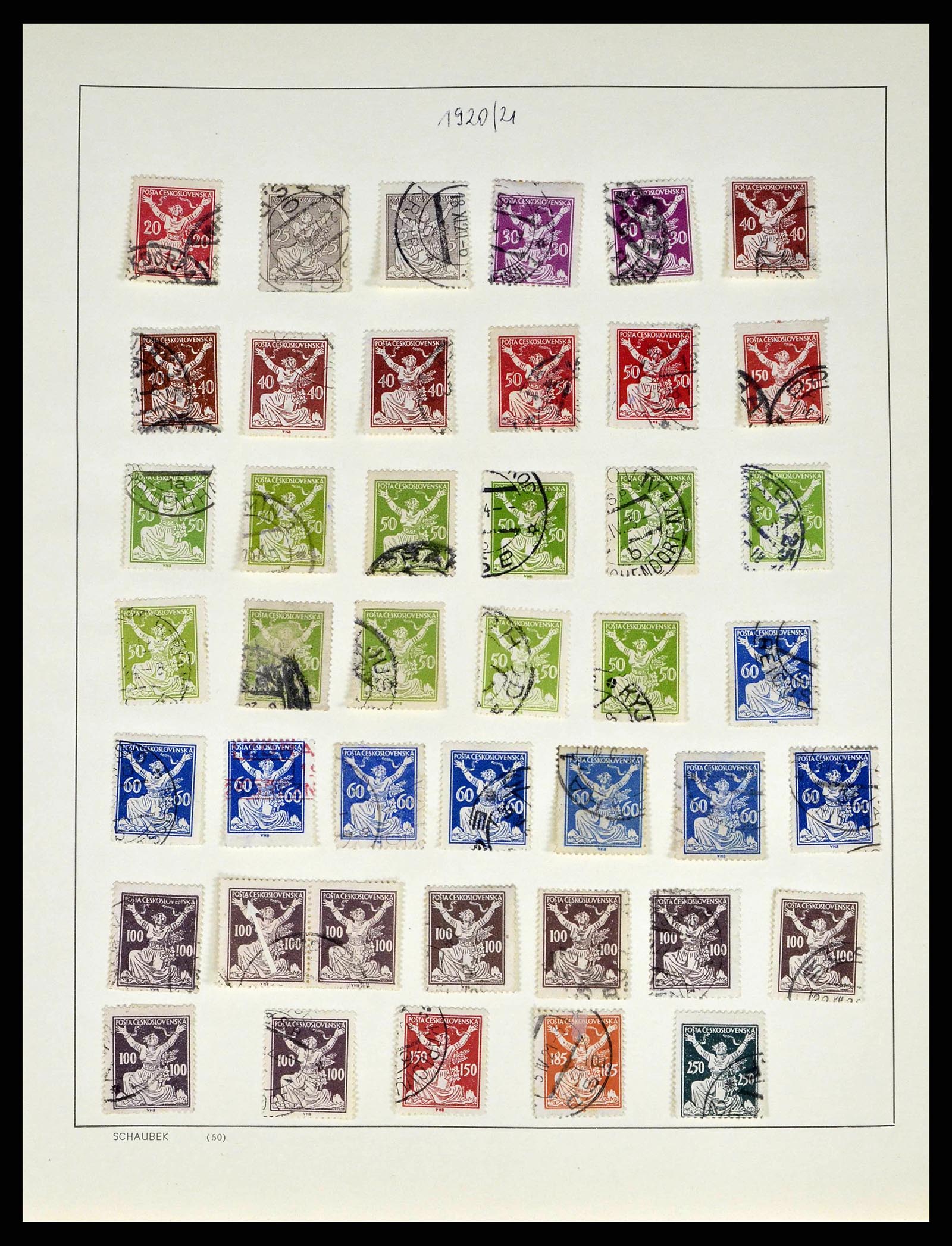 38813 0022 - Postzegelverzameling 38813 Tsjechoslowakije 1918-1971.