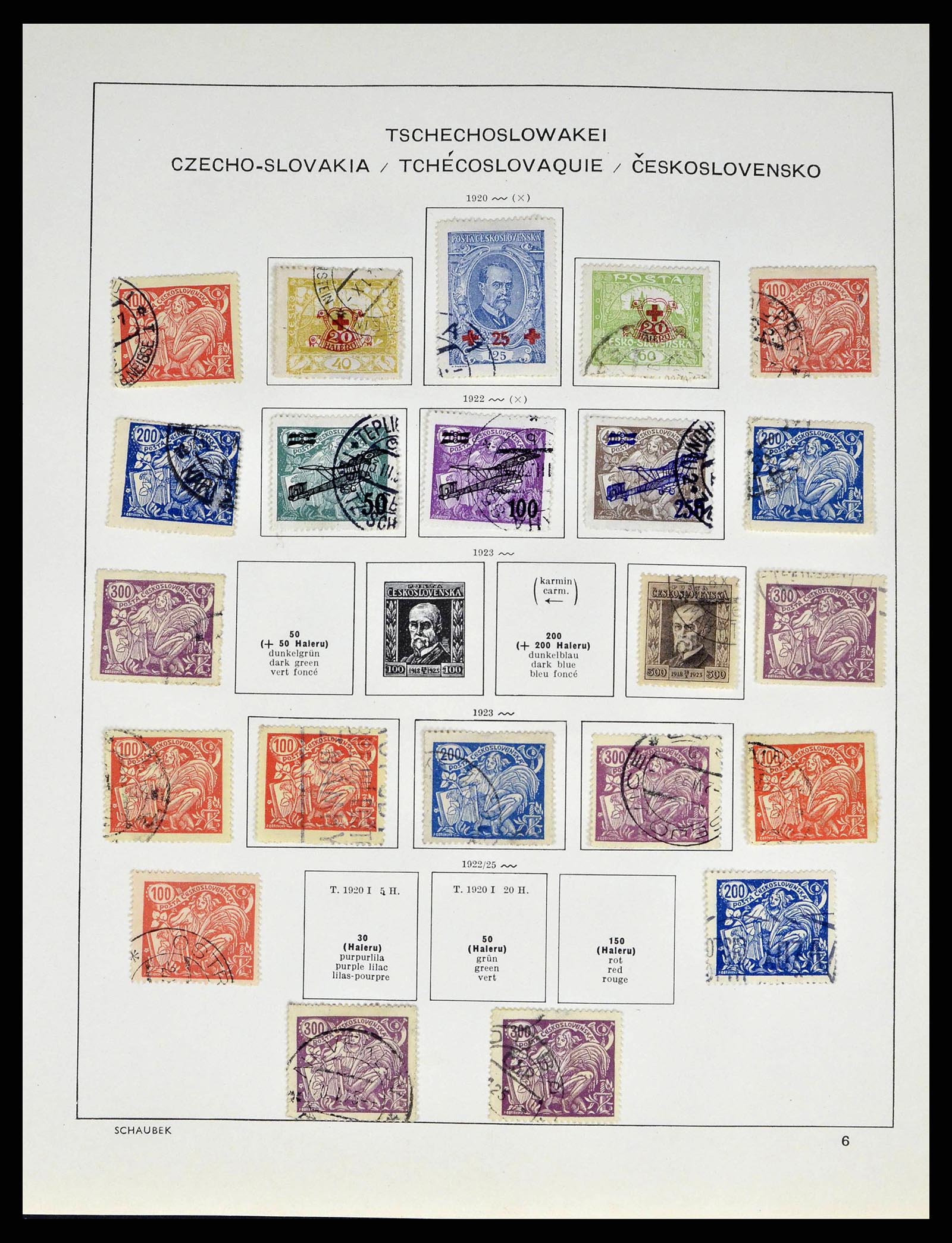 38813 0024 - Postzegelverzameling 38813 Tsjechoslowakije 1918-1971.