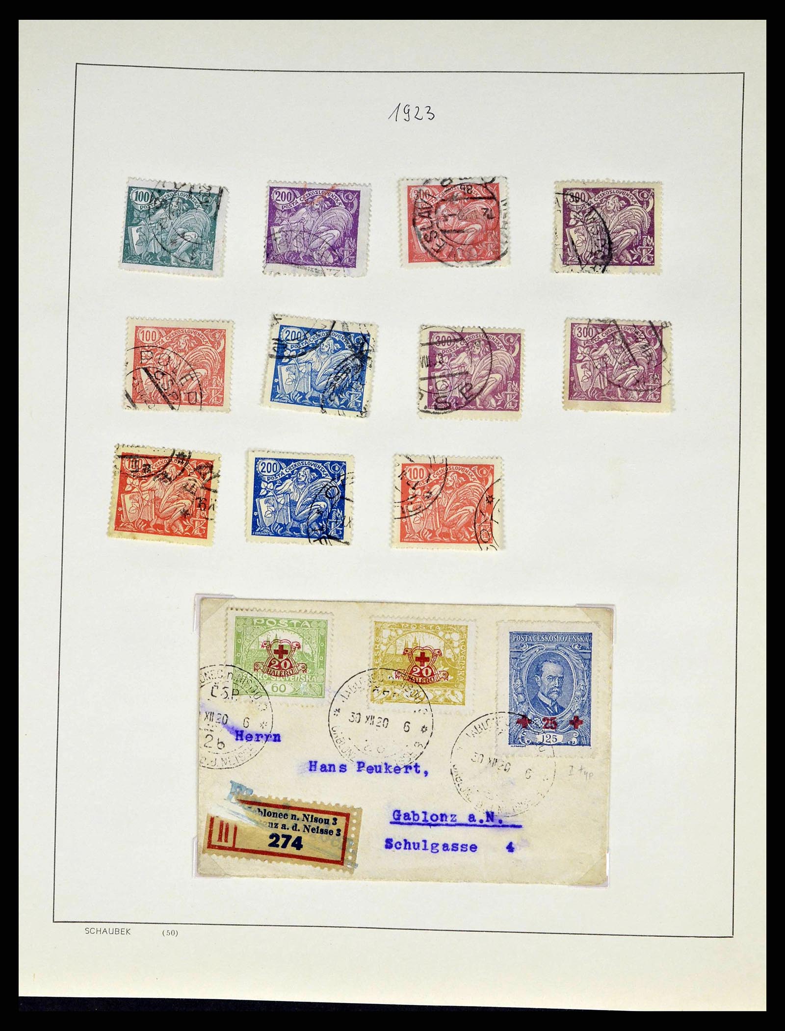 38813 0025 - Postzegelverzameling 38813 Tsjechoslowakije 1918-1971.