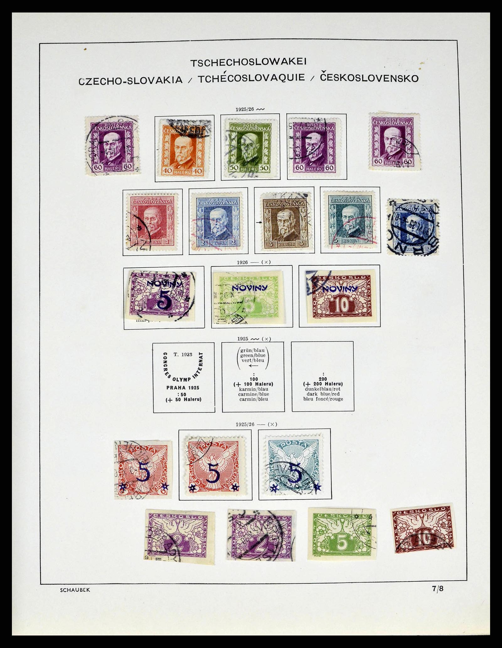 38813 0028 - Postzegelverzameling 38813 Tsjechoslowakije 1918-1971.