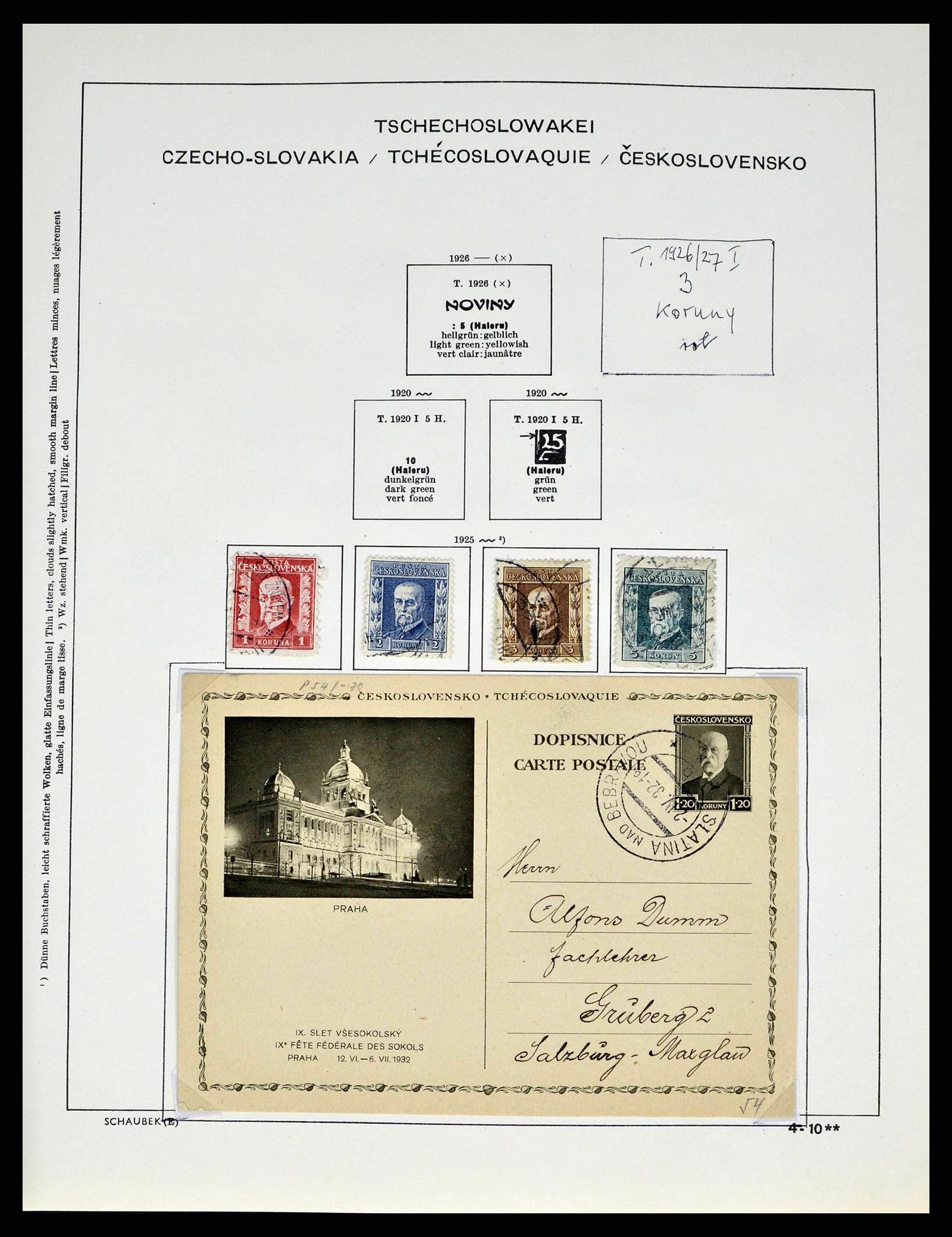 38813 0032 - Postzegelverzameling 38813 Tsjechoslowakije 1918-1971.