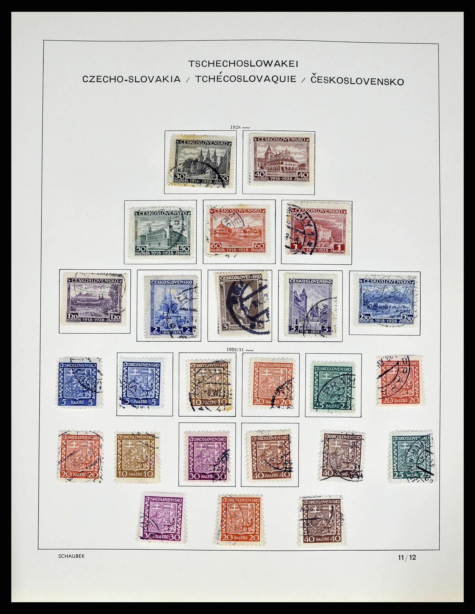 38813 0033 - Postzegelverzameling 38813 Tsjechoslowakije 1918-1971.