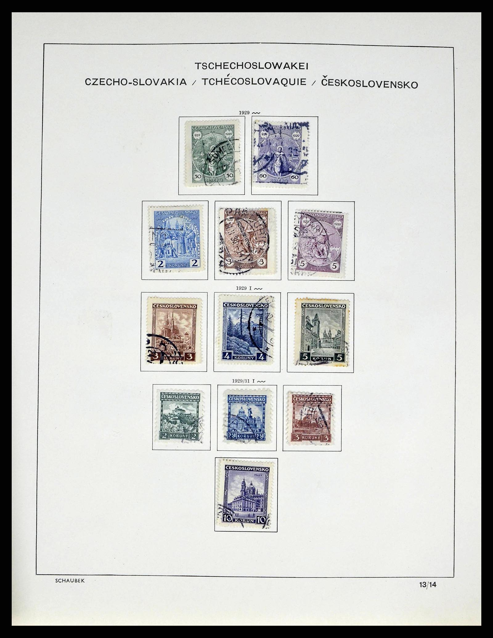 38813 0035 - Postzegelverzameling 38813 Tsjechoslowakije 1918-1971.
