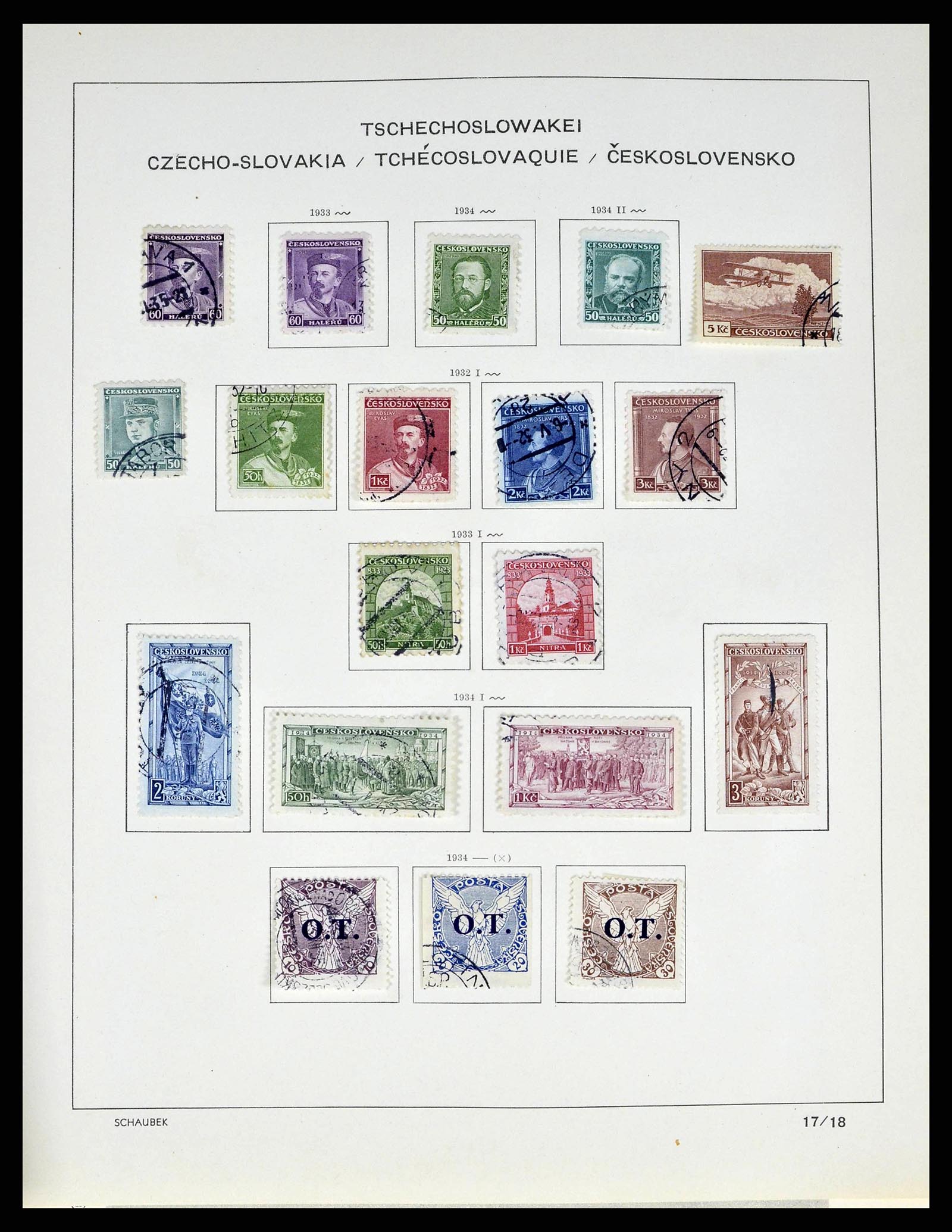 38813 0038 - Postzegelverzameling 38813 Tsjechoslowakije 1918-1971.
