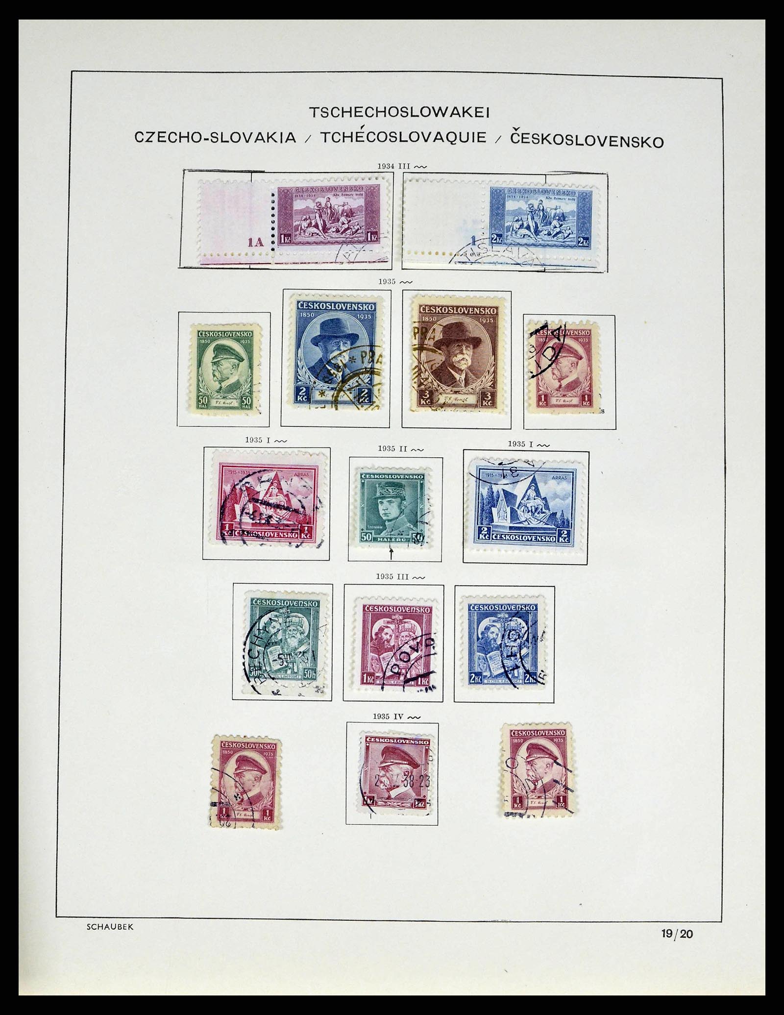38813 0039 - Postzegelverzameling 38813 Tsjechoslowakije 1918-1971.