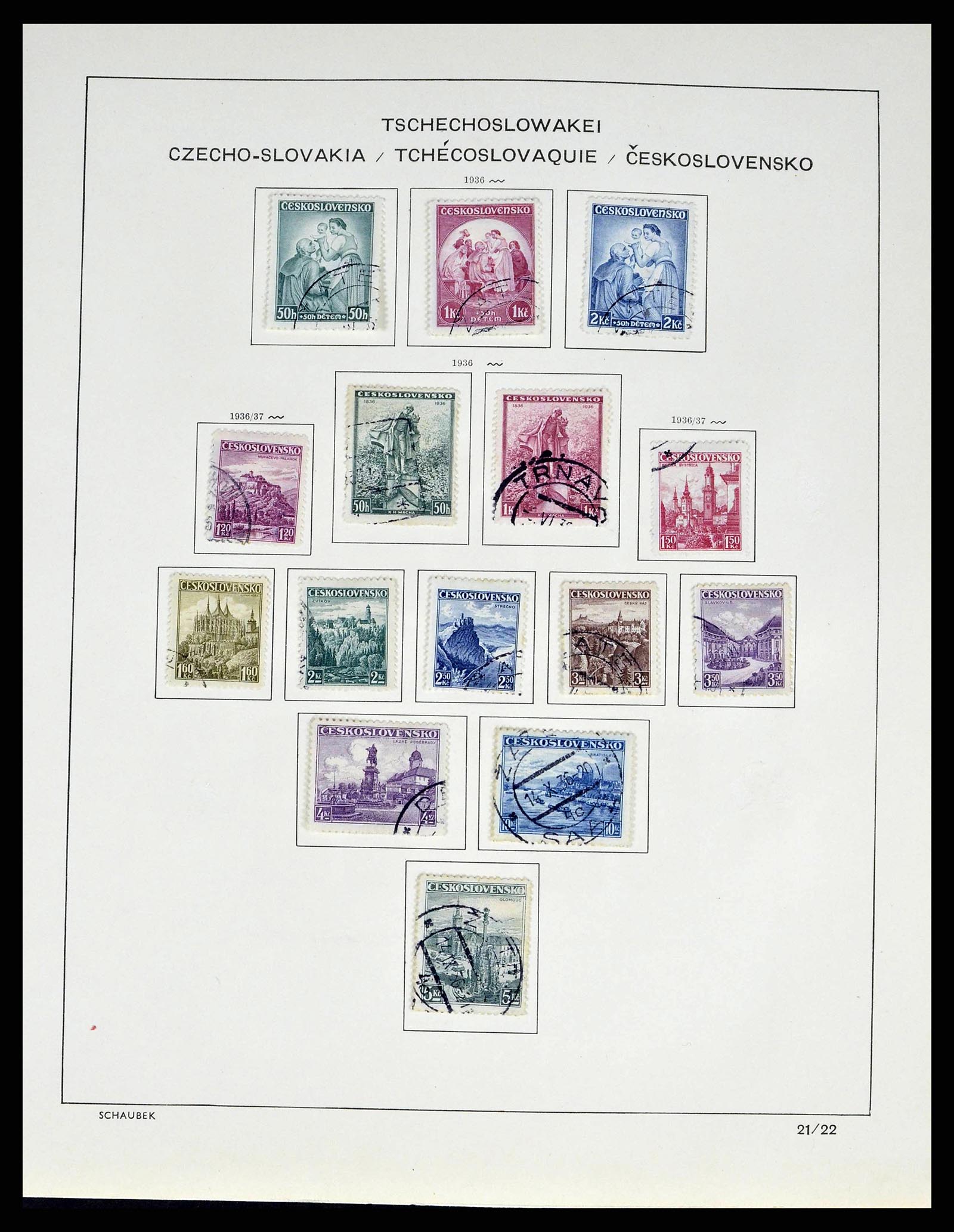 38813 0041 - Postzegelverzameling 38813 Tsjechoslowakije 1918-1971.