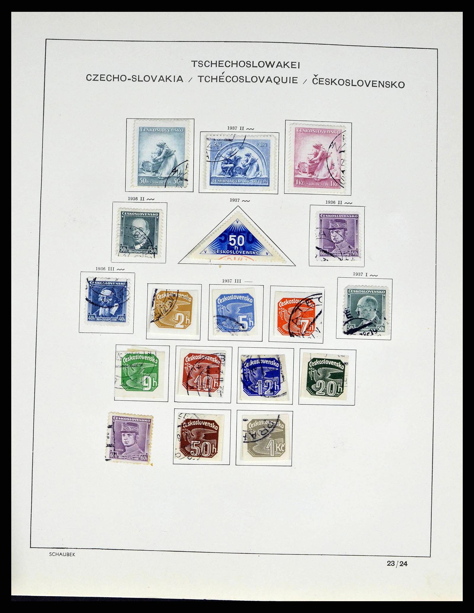 38813 0043 - Postzegelverzameling 38813 Tsjechoslowakije 1918-1971.