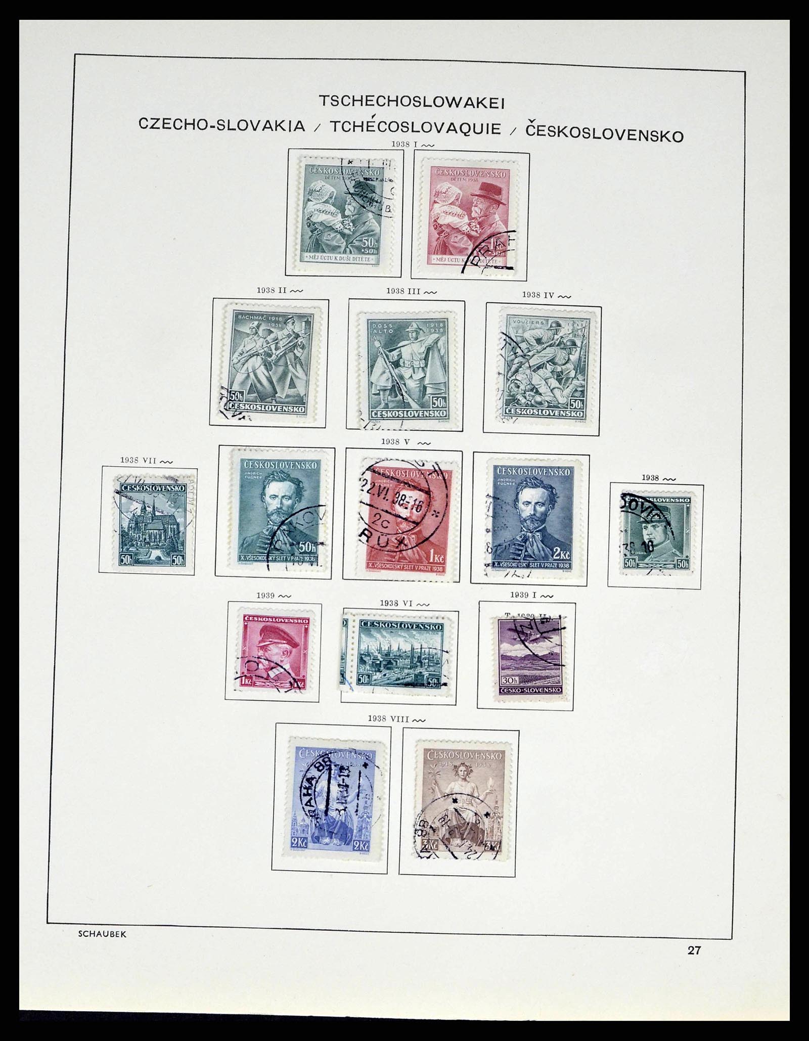 38813 0047 - Postzegelverzameling 38813 Tsjechoslowakije 1918-1971.