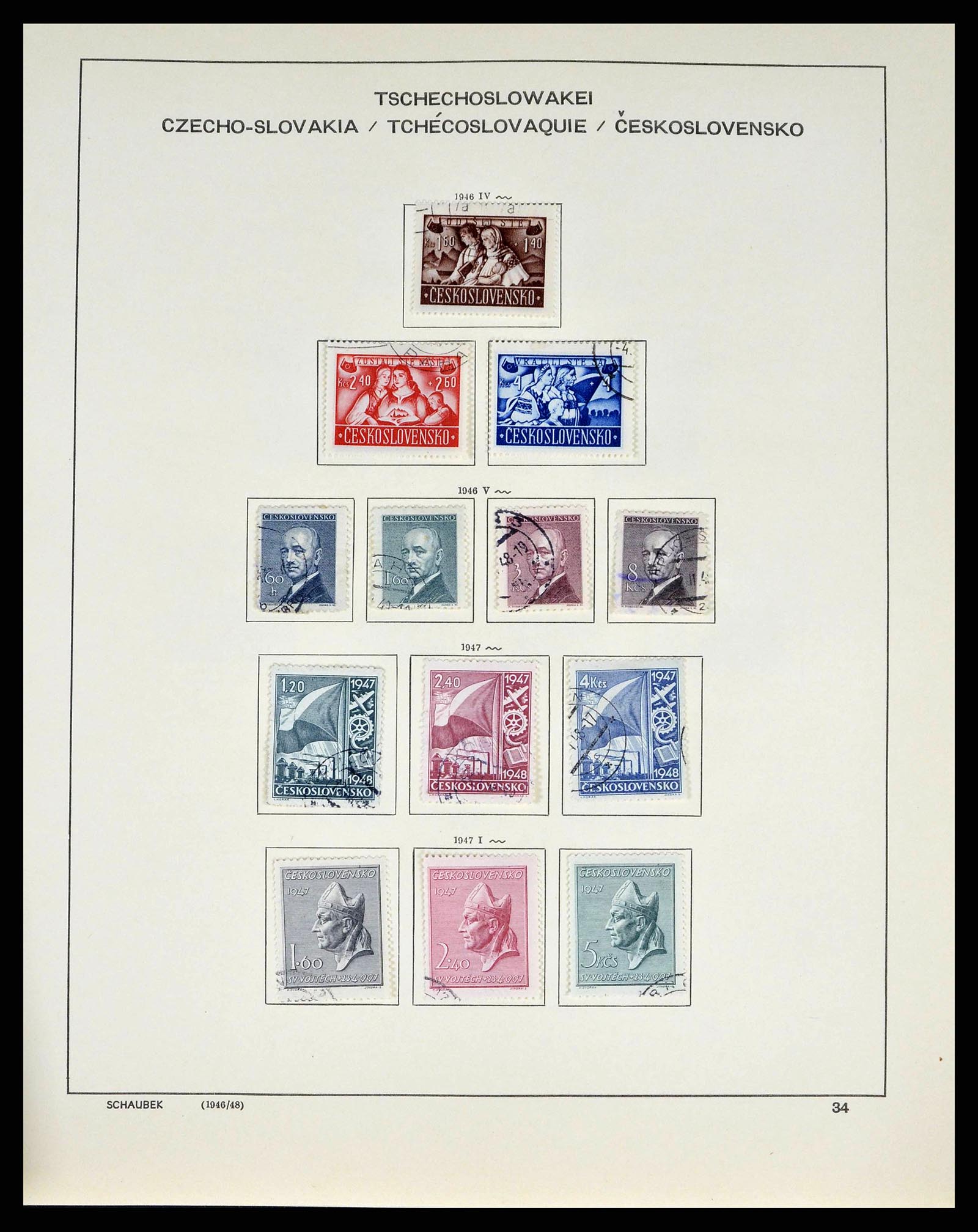 38813 0073 - Stamp collection 38813 Czechoslovakia 1918-1971.
