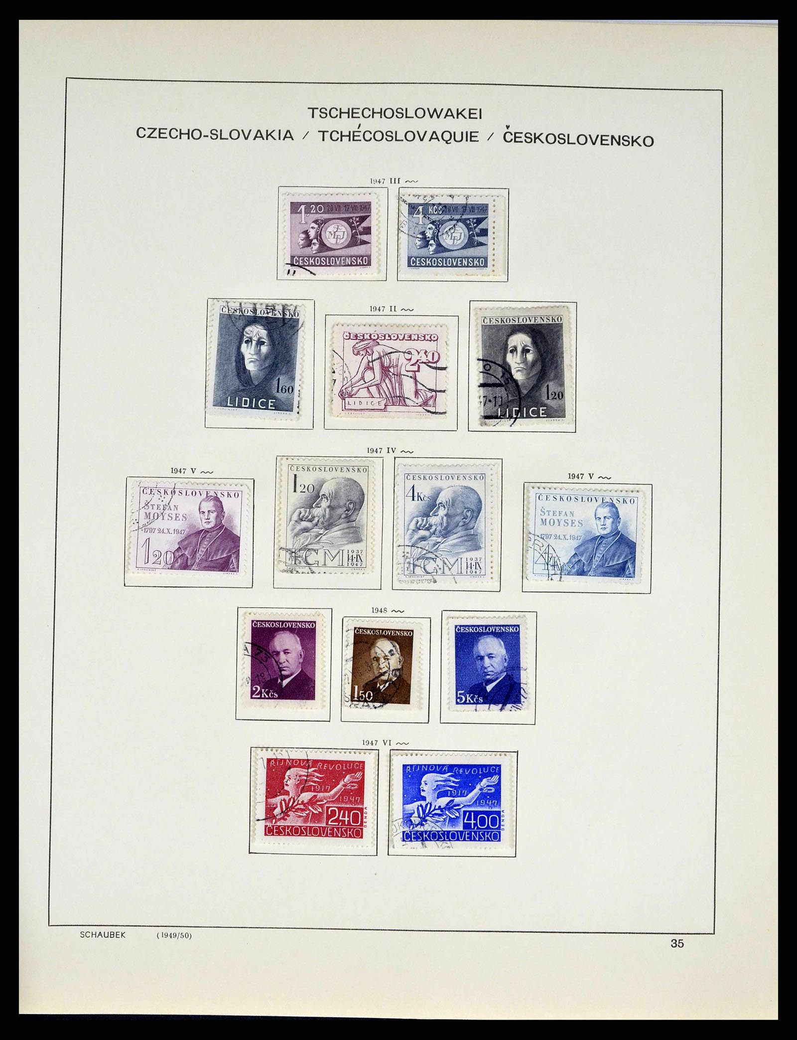 38813 0074 - Stamp collection 38813 Czechoslovakia 1918-1971.