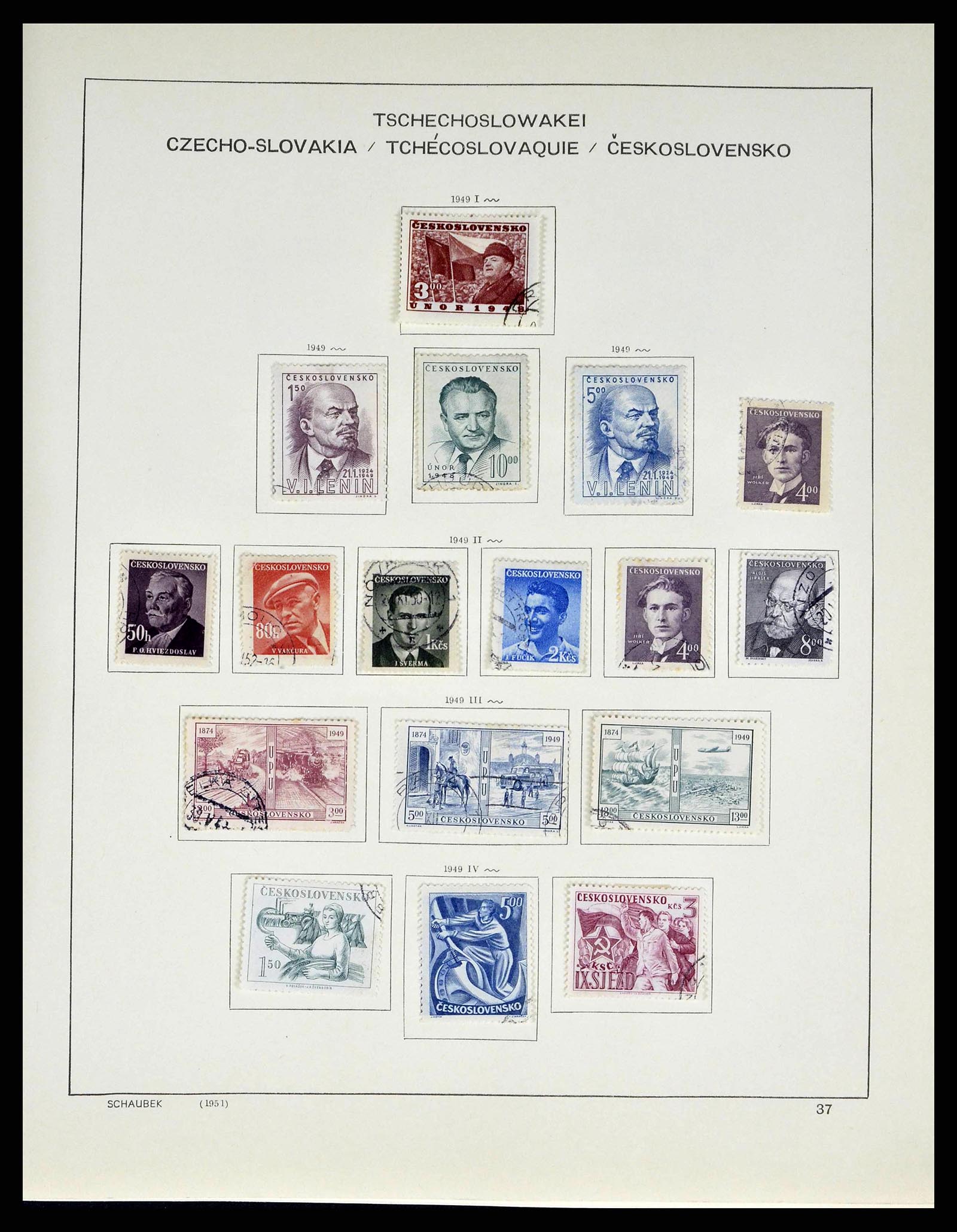 38813 0088 - Stamp collection 38813 Czechoslovakia 1918-1971.