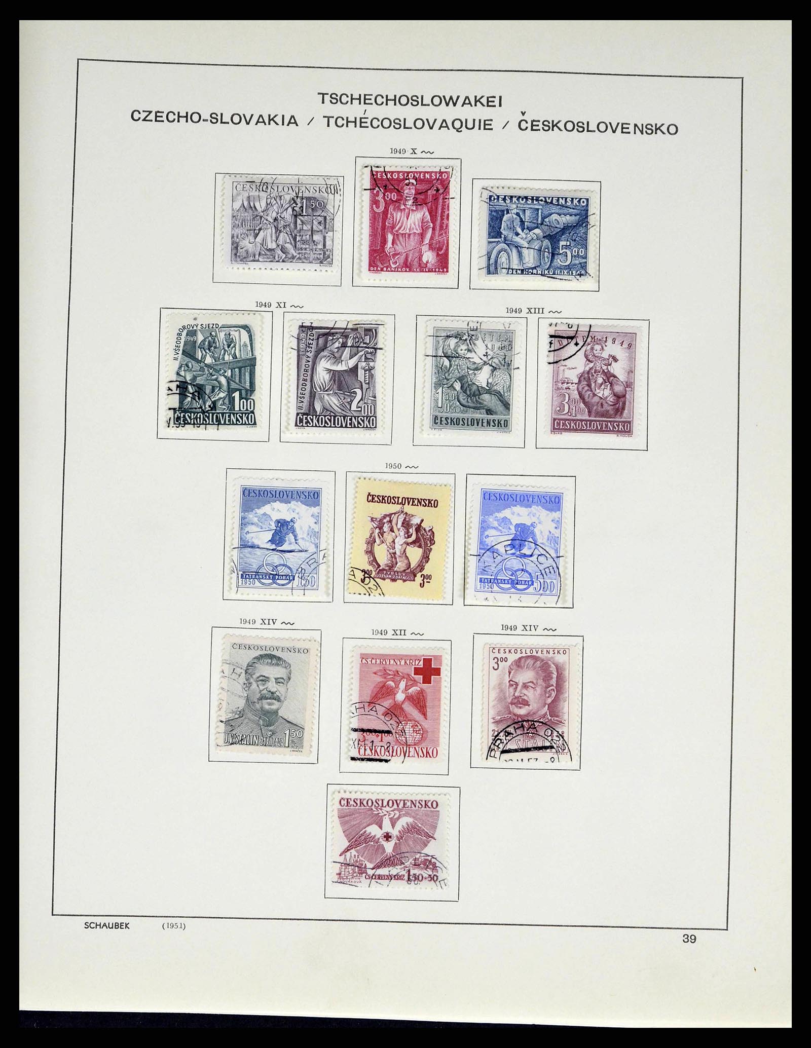 38813 0090 - Stamp collection 38813 Czechoslovakia 1918-1971.