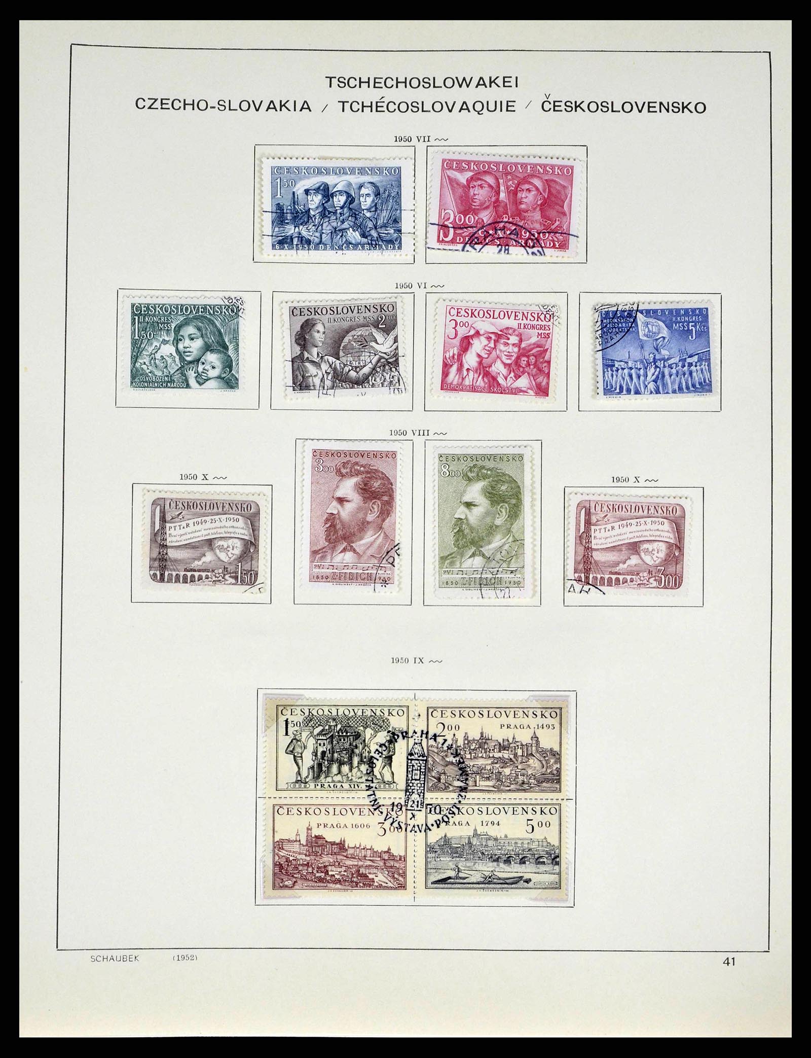 38813 0092 - Stamp collection 38813 Czechoslovakia 1918-1971.