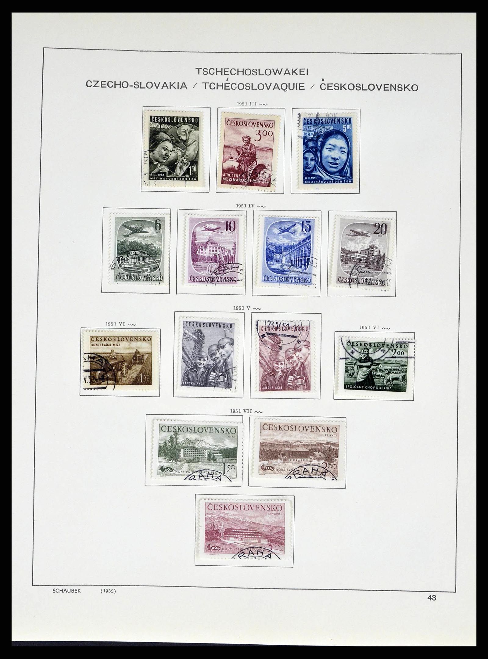 38813 0095 - Stamp collection 38813 Czechoslovakia 1918-1971.