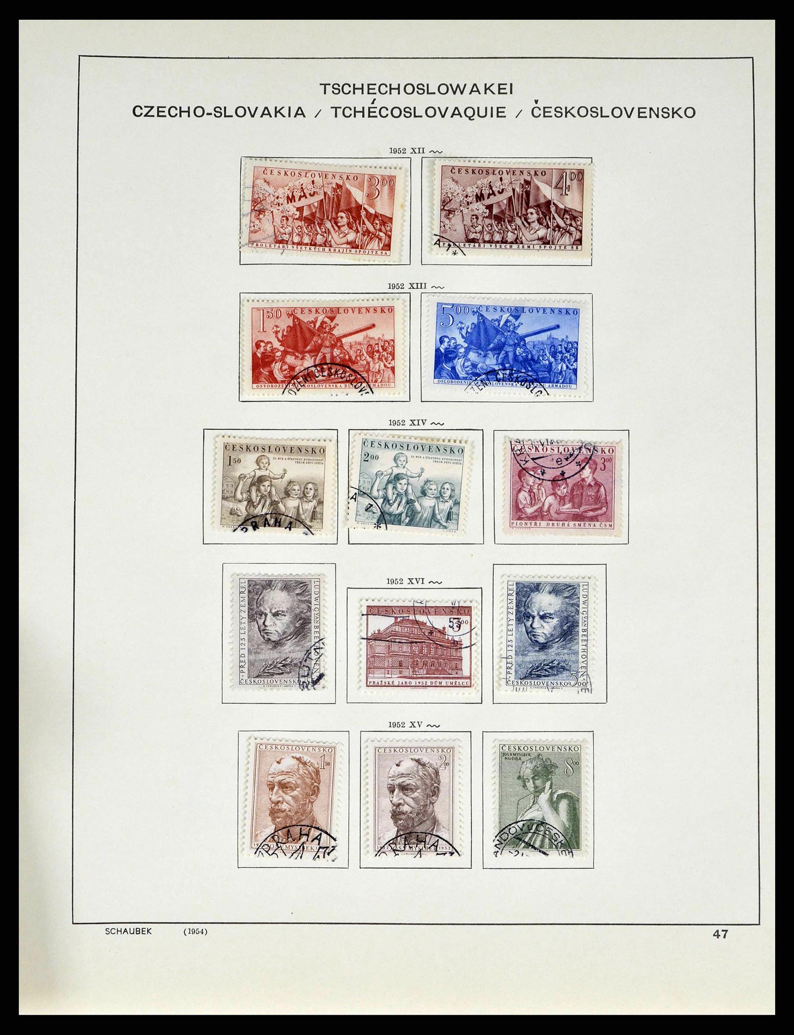 38813 0100 - Stamp collection 38813 Czechoslovakia 1918-1971.