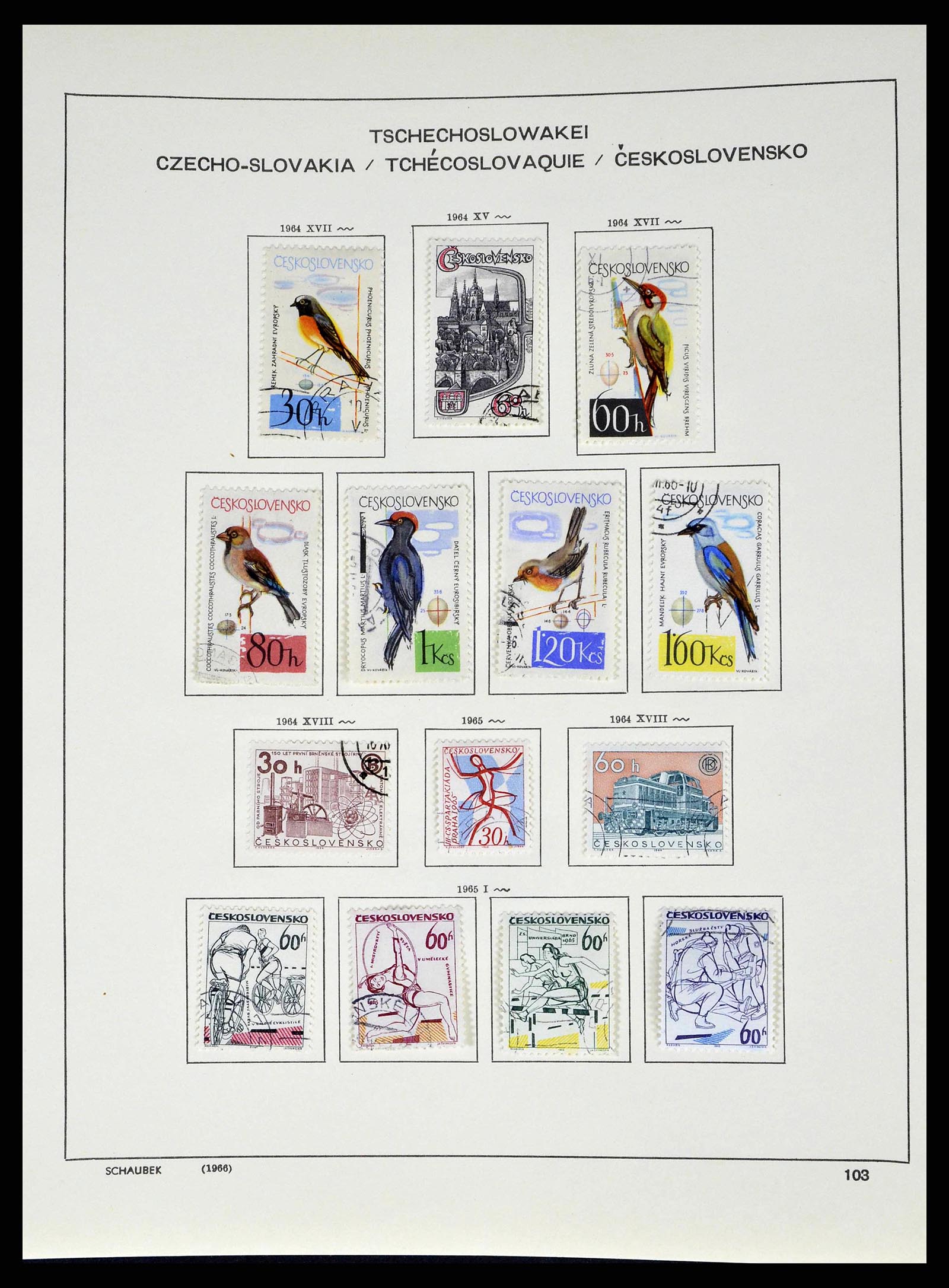38813 0166 - Stamp collection 38813 Czechoslovakia 1918-1971.