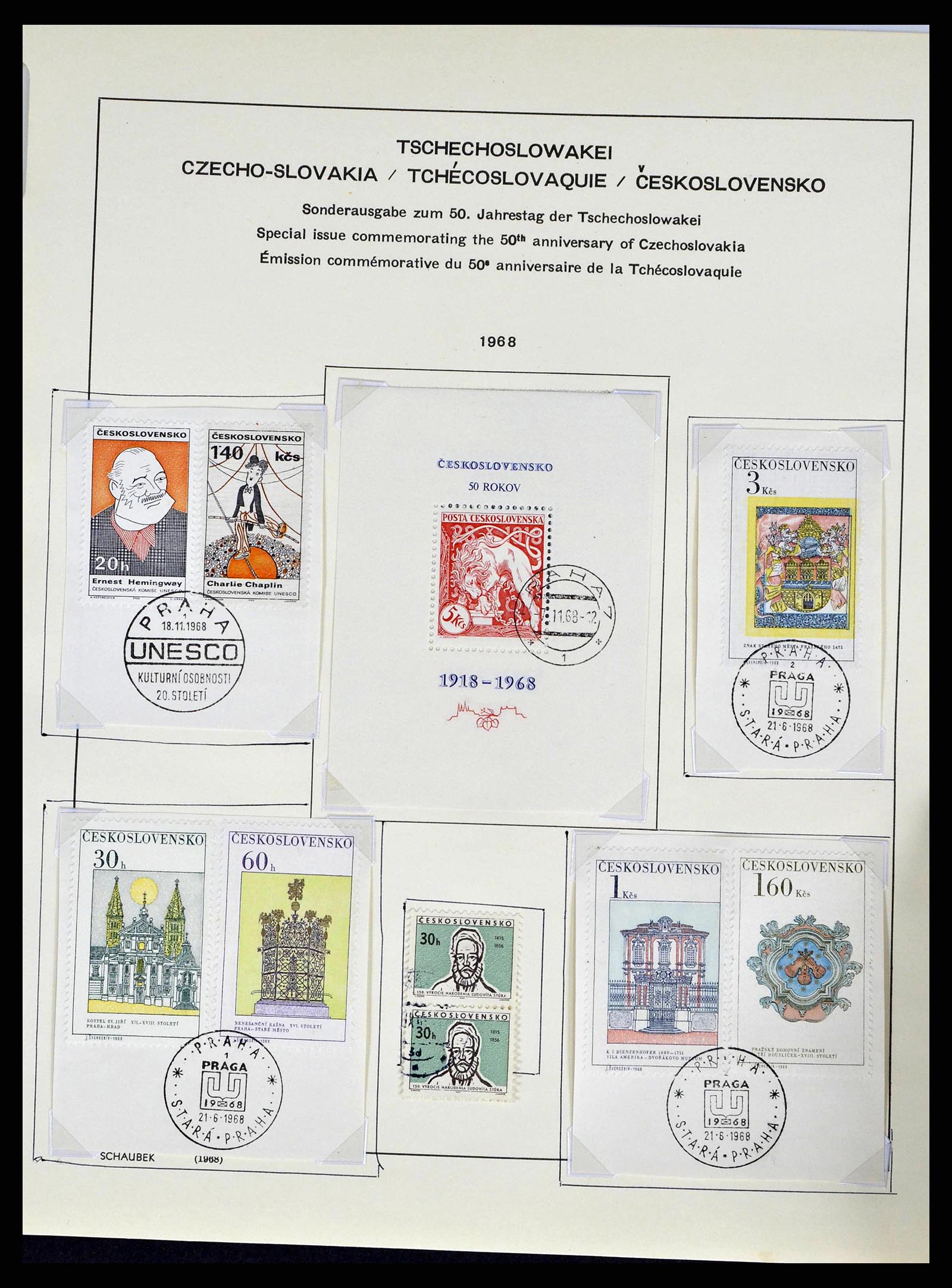 38813 0198 - Stamp collection 38813 Czechoslovakia 1918-1971.