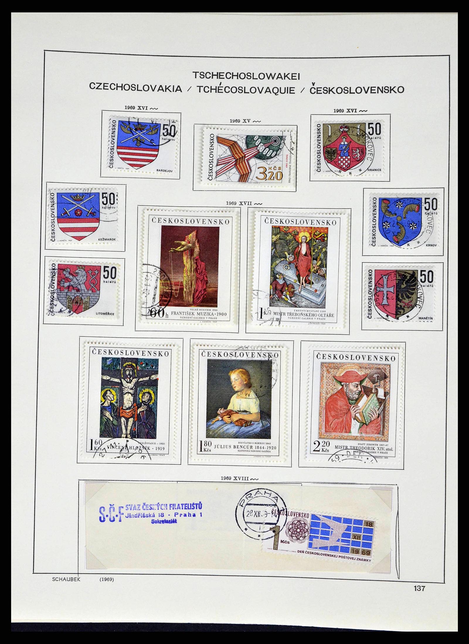 38813 0206 - Postzegelverzameling 38813 Tsjechoslowakije 1918-1971.