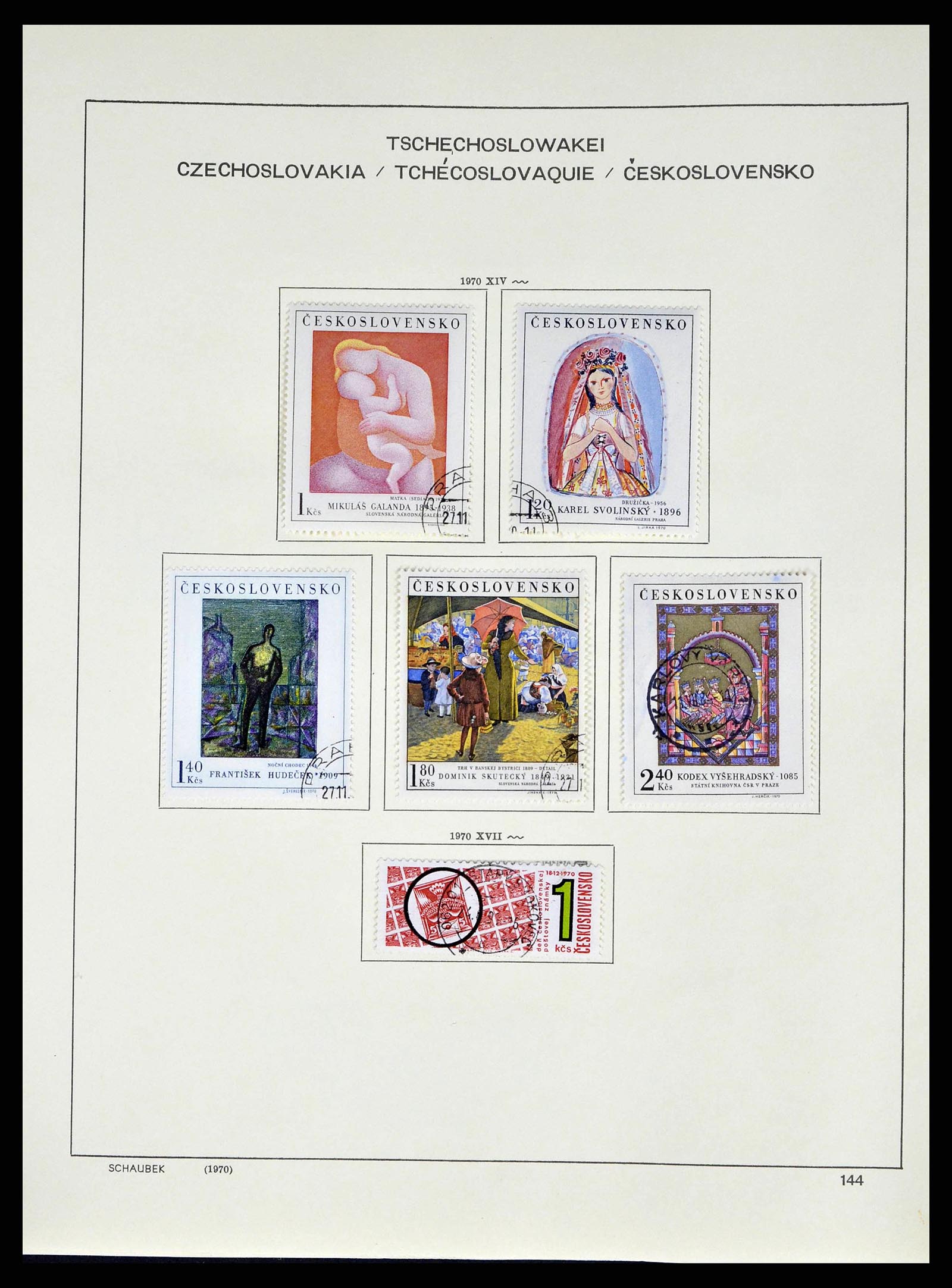 38813 0210 - Postzegelverzameling 38813 Tsjechoslowakije 1918-1971.
