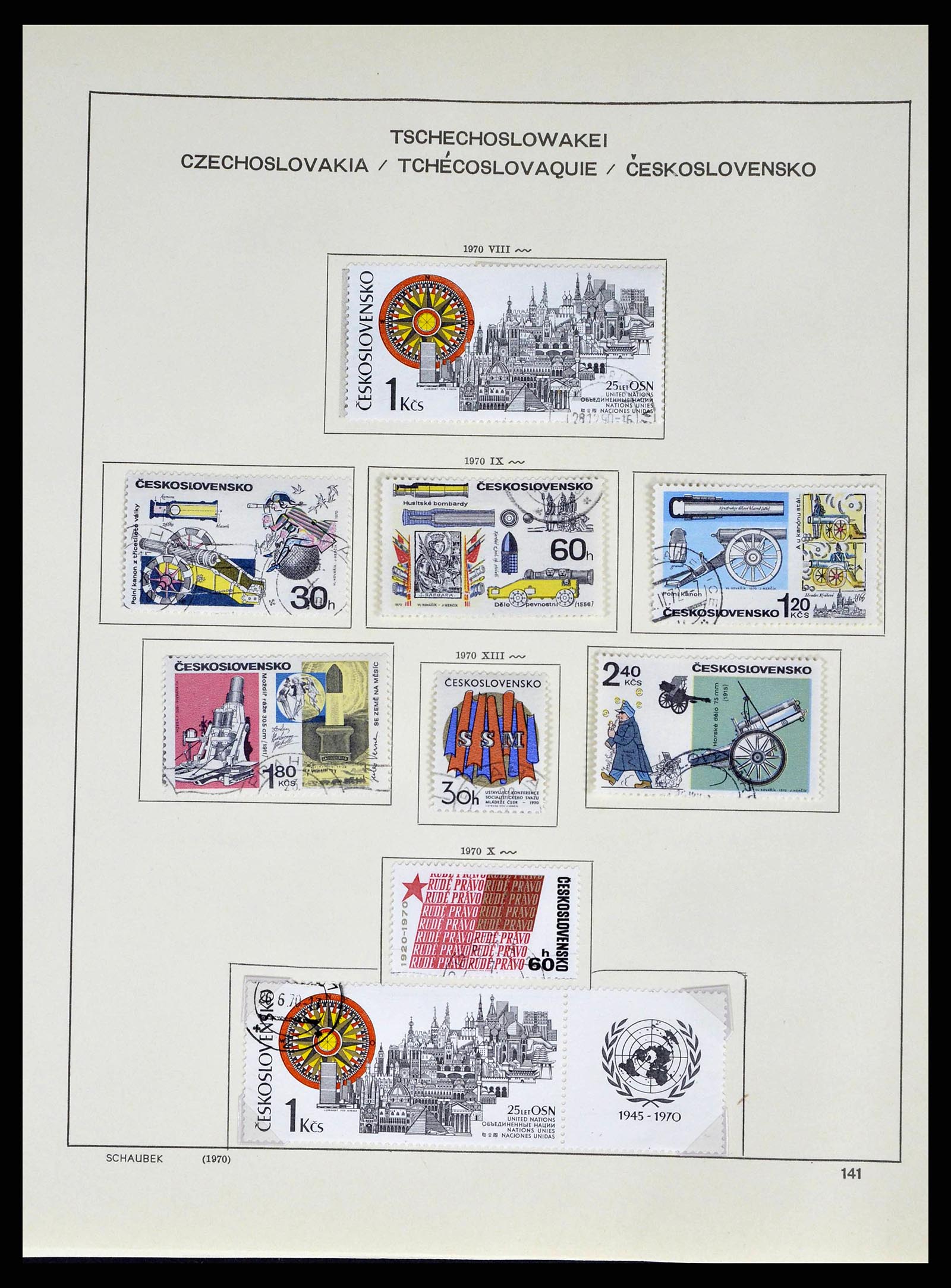 38813 0211 - Postzegelverzameling 38813 Tsjechoslowakije 1918-1971.