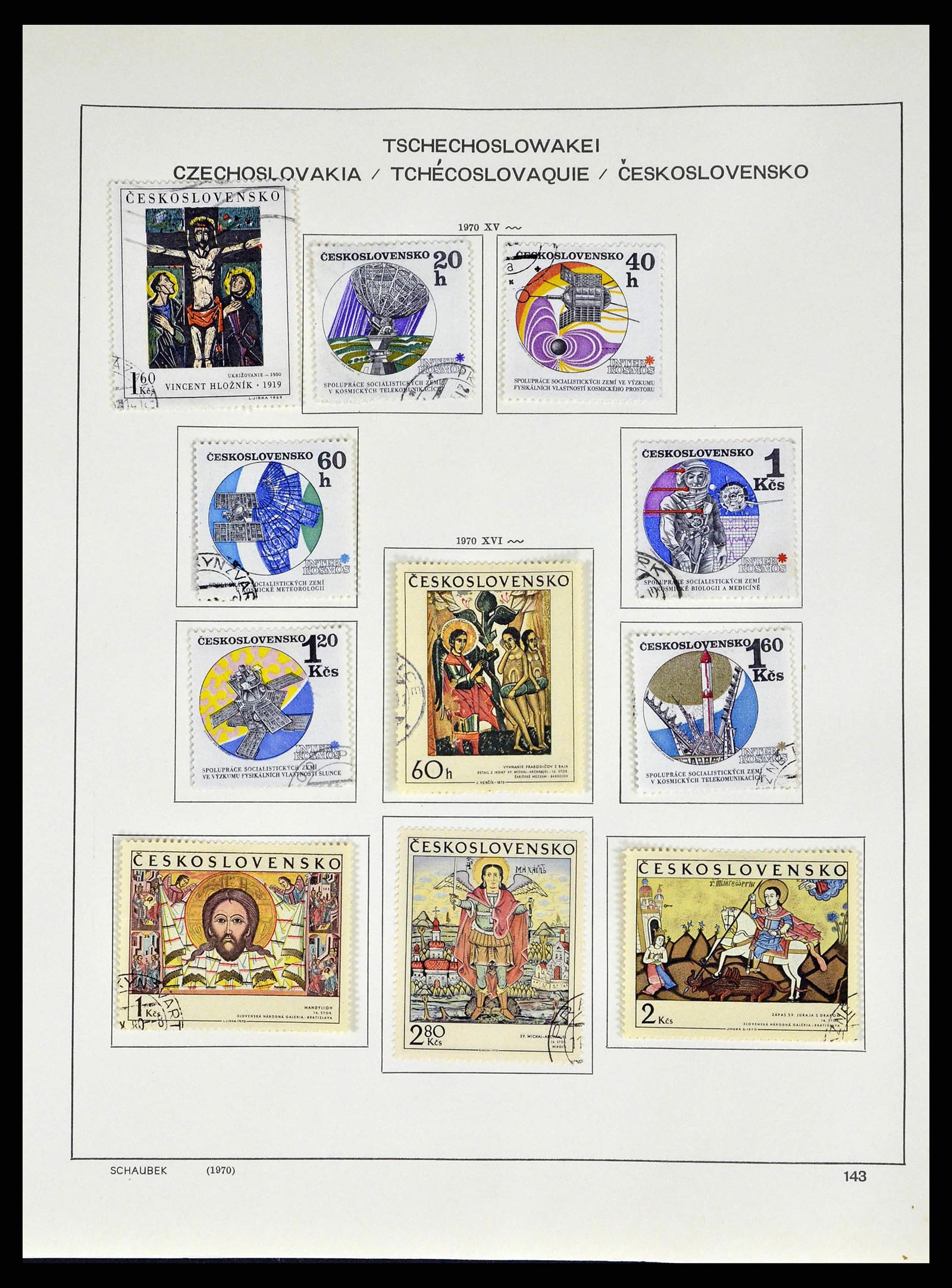 38813 0213 - Postzegelverzameling 38813 Tsjechoslowakije 1918-1971.