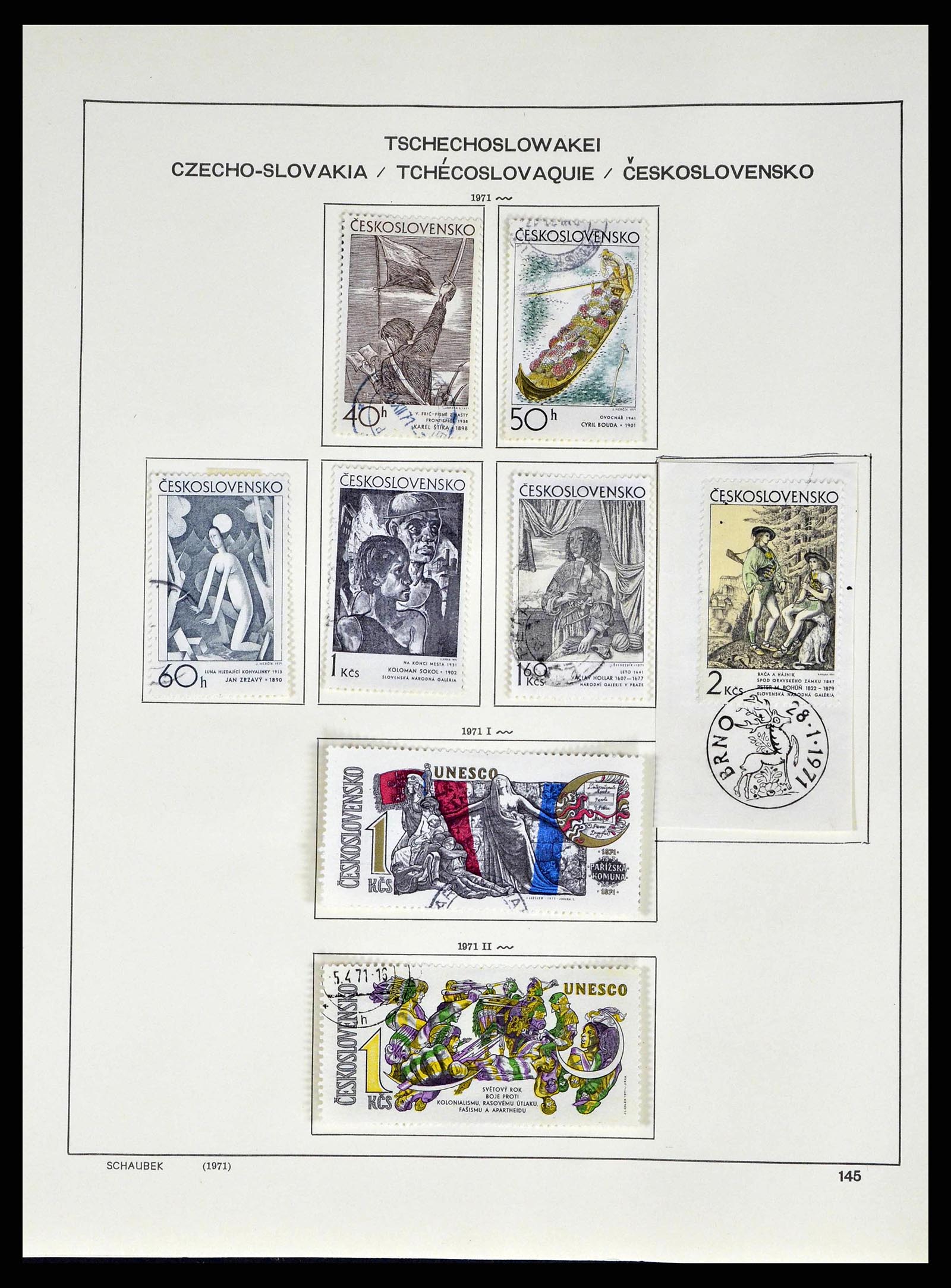 38813 0214 - Postzegelverzameling 38813 Tsjechoslowakije 1918-1971.