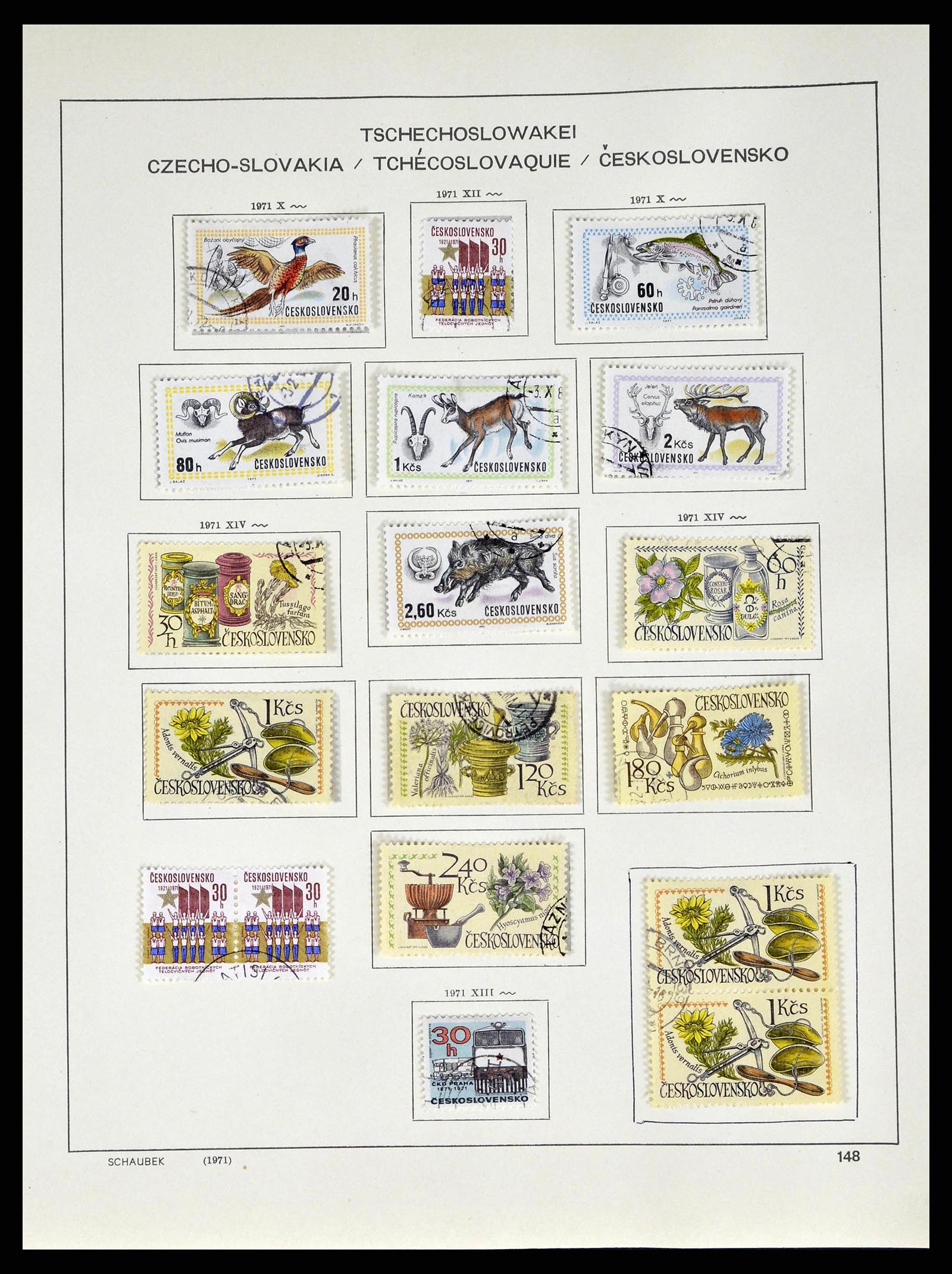 38813 0217 - Postzegelverzameling 38813 Tsjechoslowakije 1918-1971.