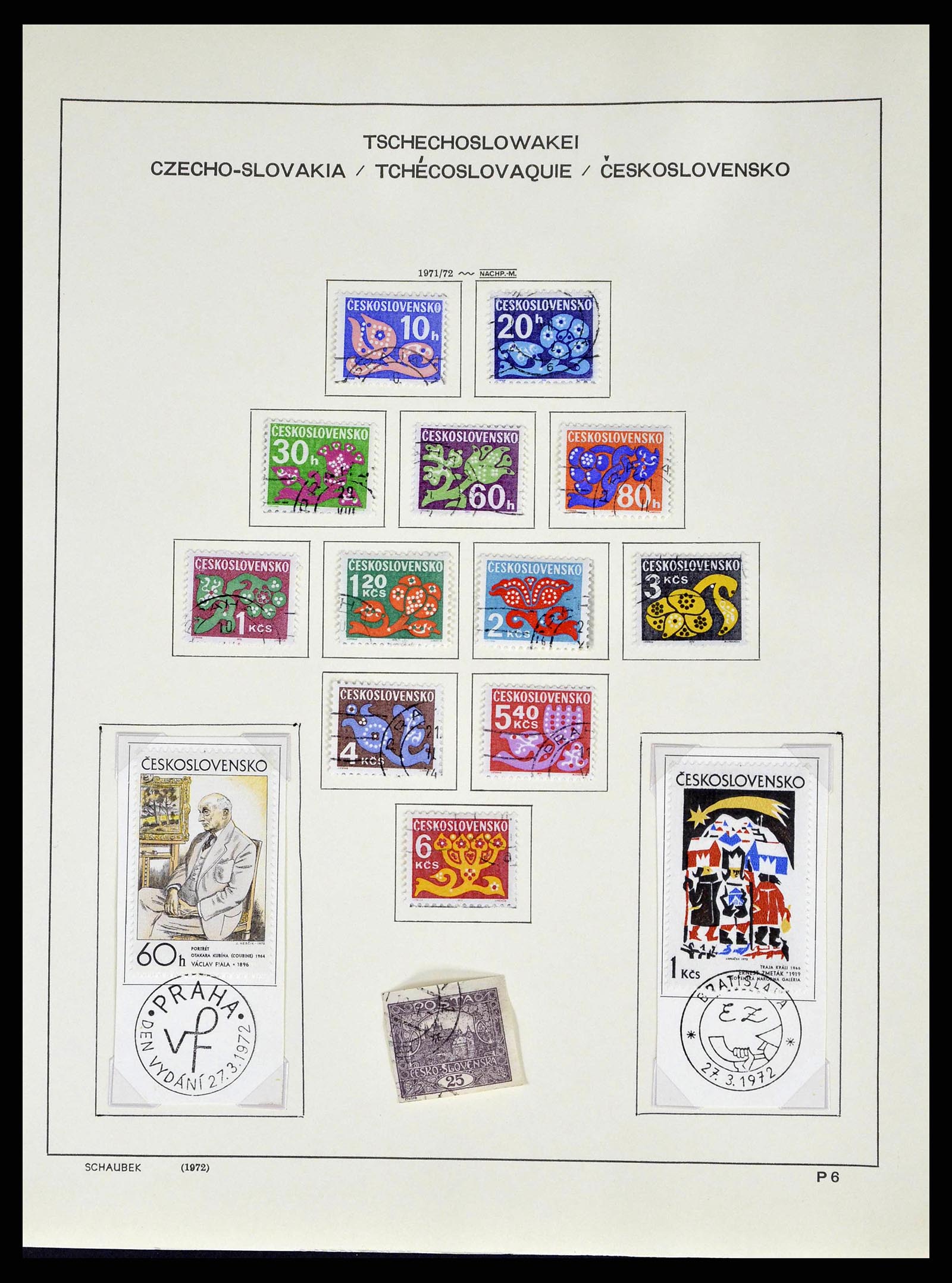 38813 0220 - Postzegelverzameling 38813 Tsjechoslowakije 1918-1971.