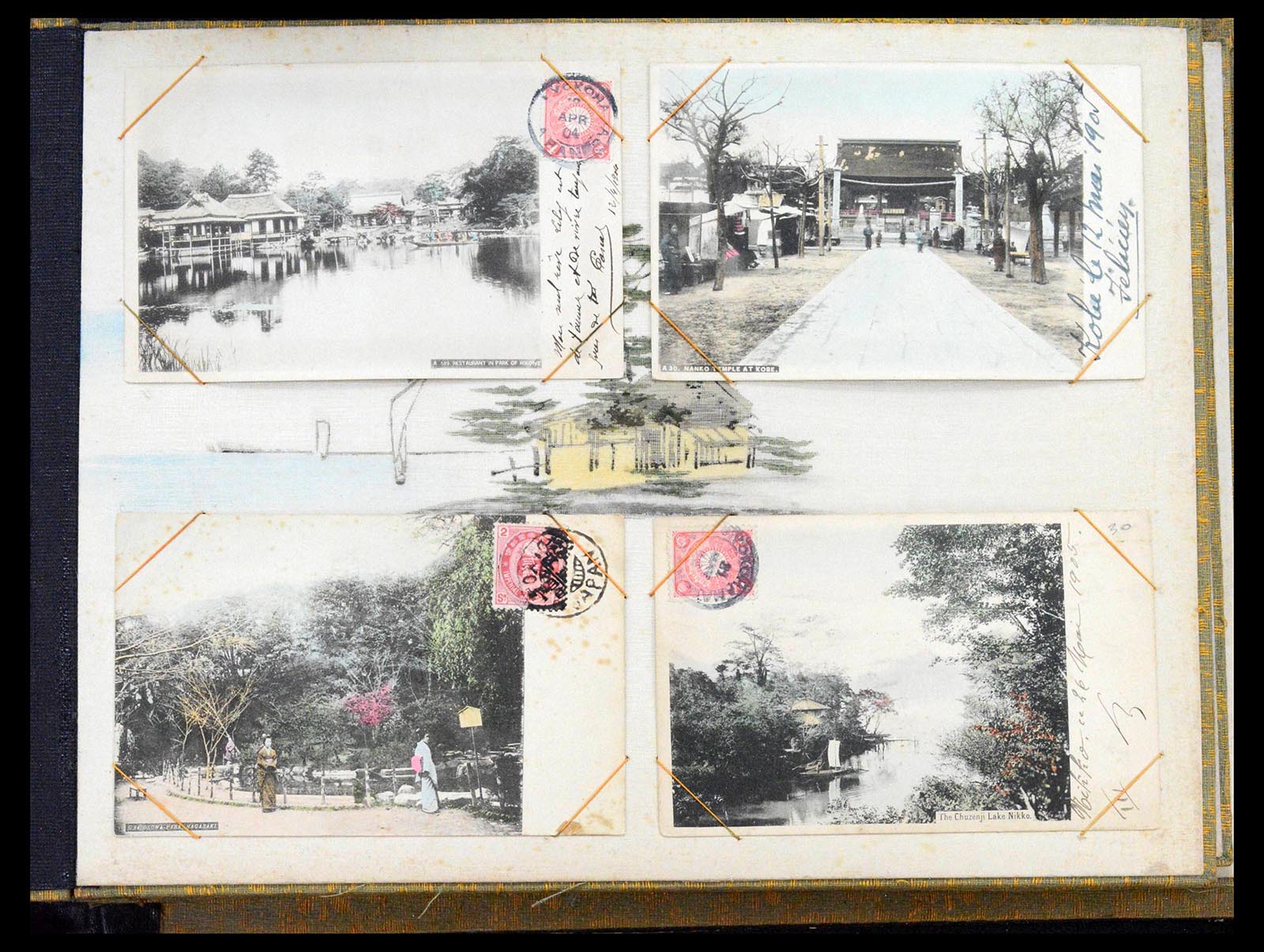 38814 0012 - Postzegelverzameling 38814 Japan ansichtkaarten 1895-1935.