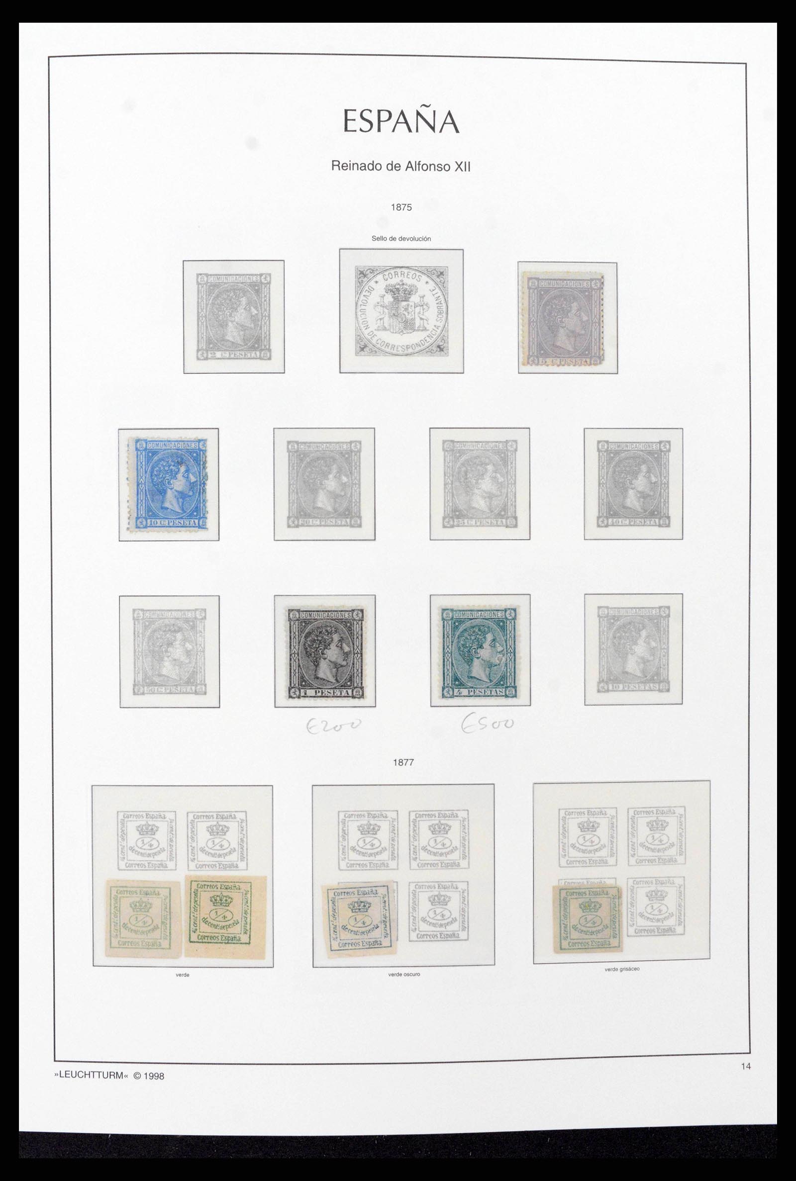 38815 0010 - Postzegelverzameling 38815 Spanje 1854-1976.