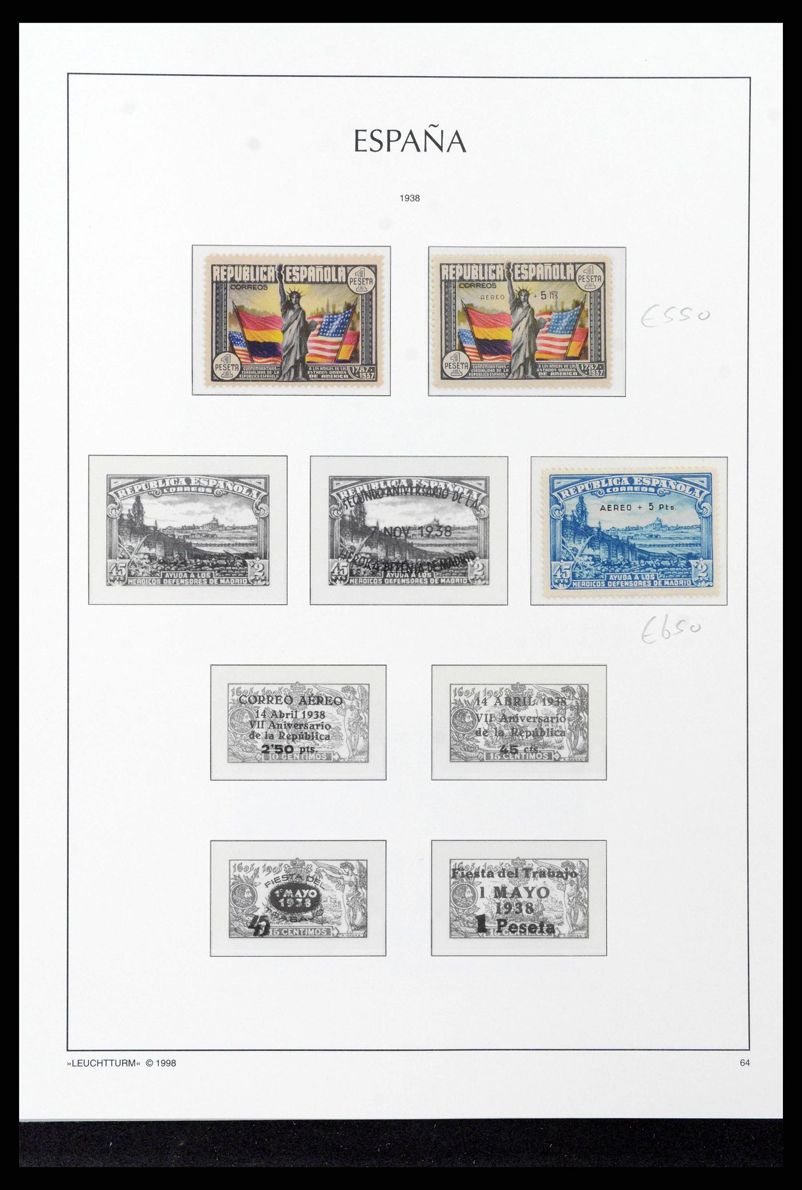 38815 0058 - Postzegelverzameling 38815 Spanje 1854-1976.