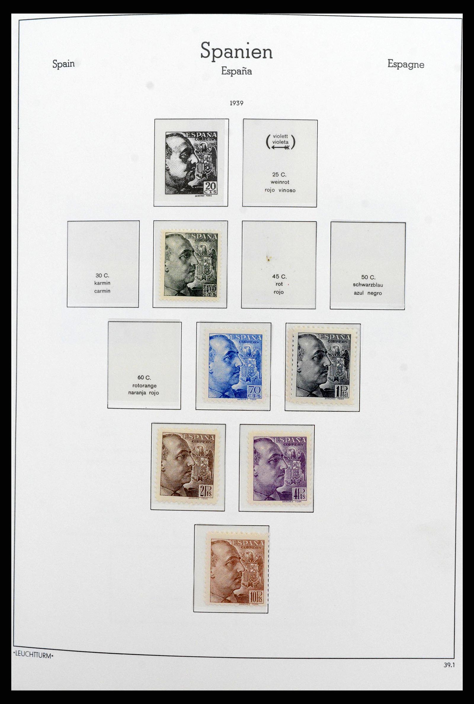 38815 0072 - Stamp collection 38815 Spain 1854-1976.