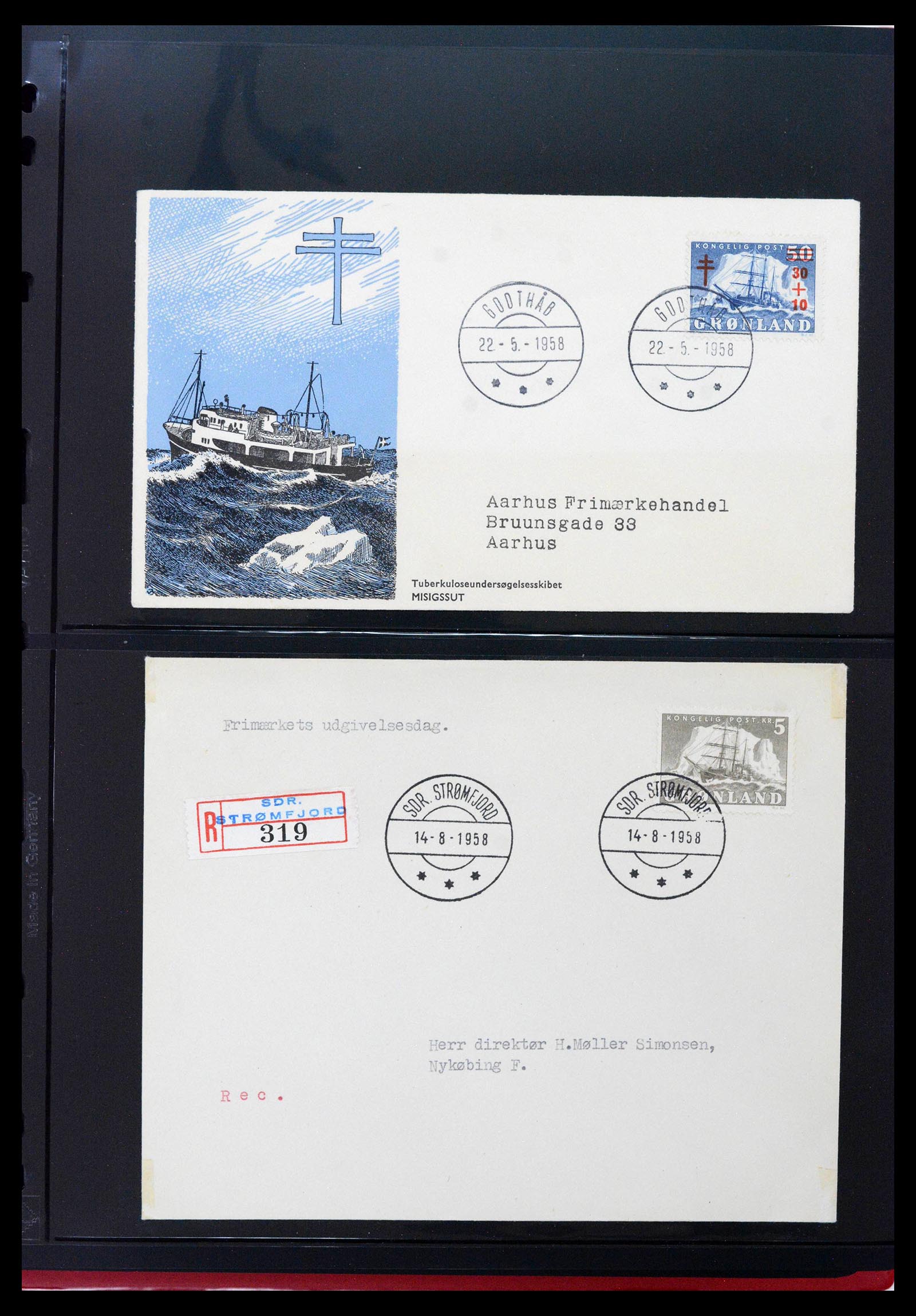 38824 0003 - Postzegelverzameling 38824 Groenland FDC's 1950-2017.