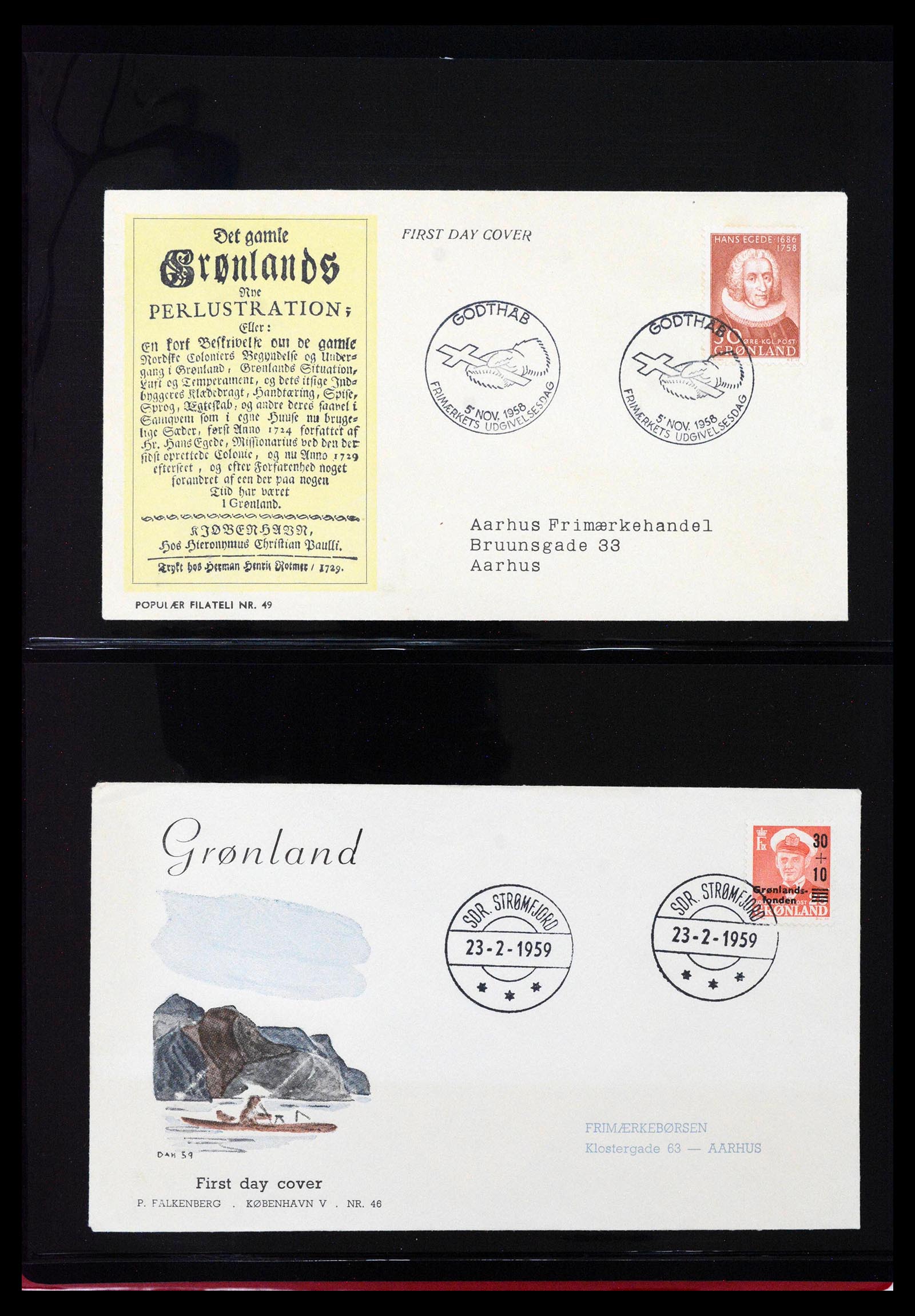 38824 0004 - Stamp collection 38824 Greenland first day covers 1950-2017.
